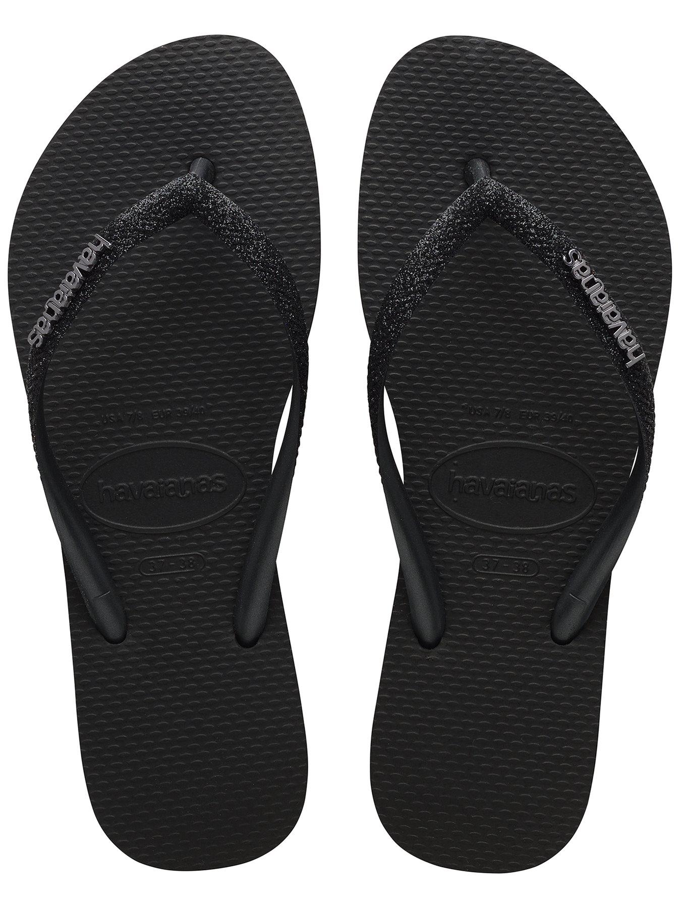 Image 5 of 5 of Havaianas Slim Glitter Ii Flip Flop - Black/Black
