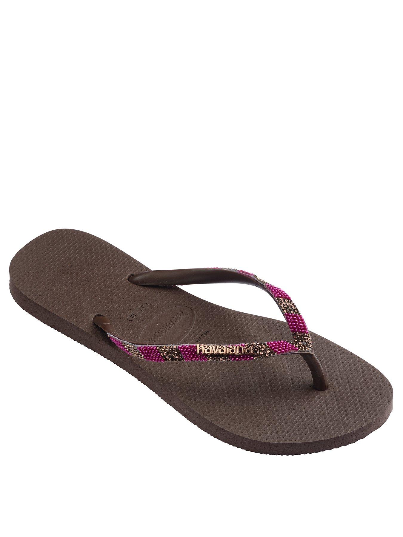 Image 2 of 6 of Havaianas Slim Glow Flip Flop - Dark Brown