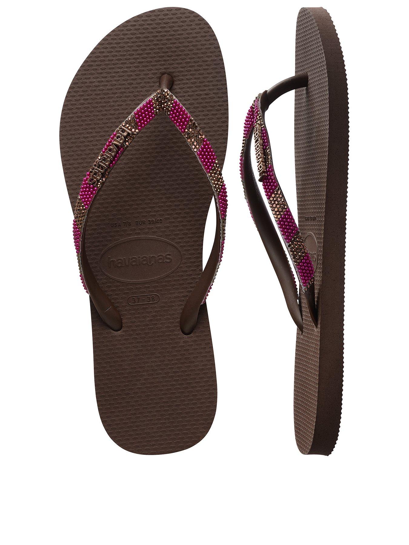 Image 3 of 6 of Havaianas Slim Glow Flip Flop - Dark Brown