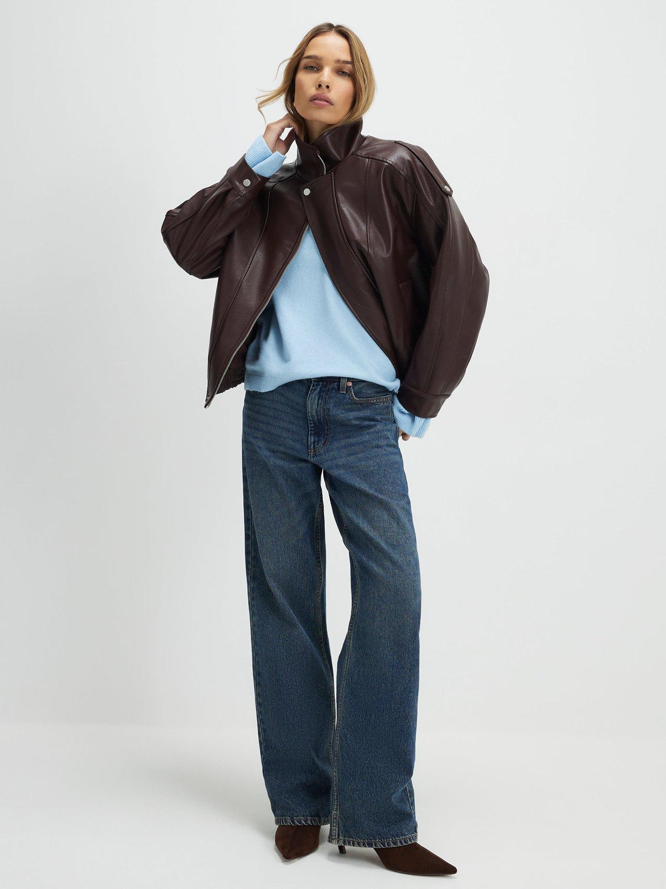 river-island-ultimate-pu-batwing-funnel-neck-jacket-brownback