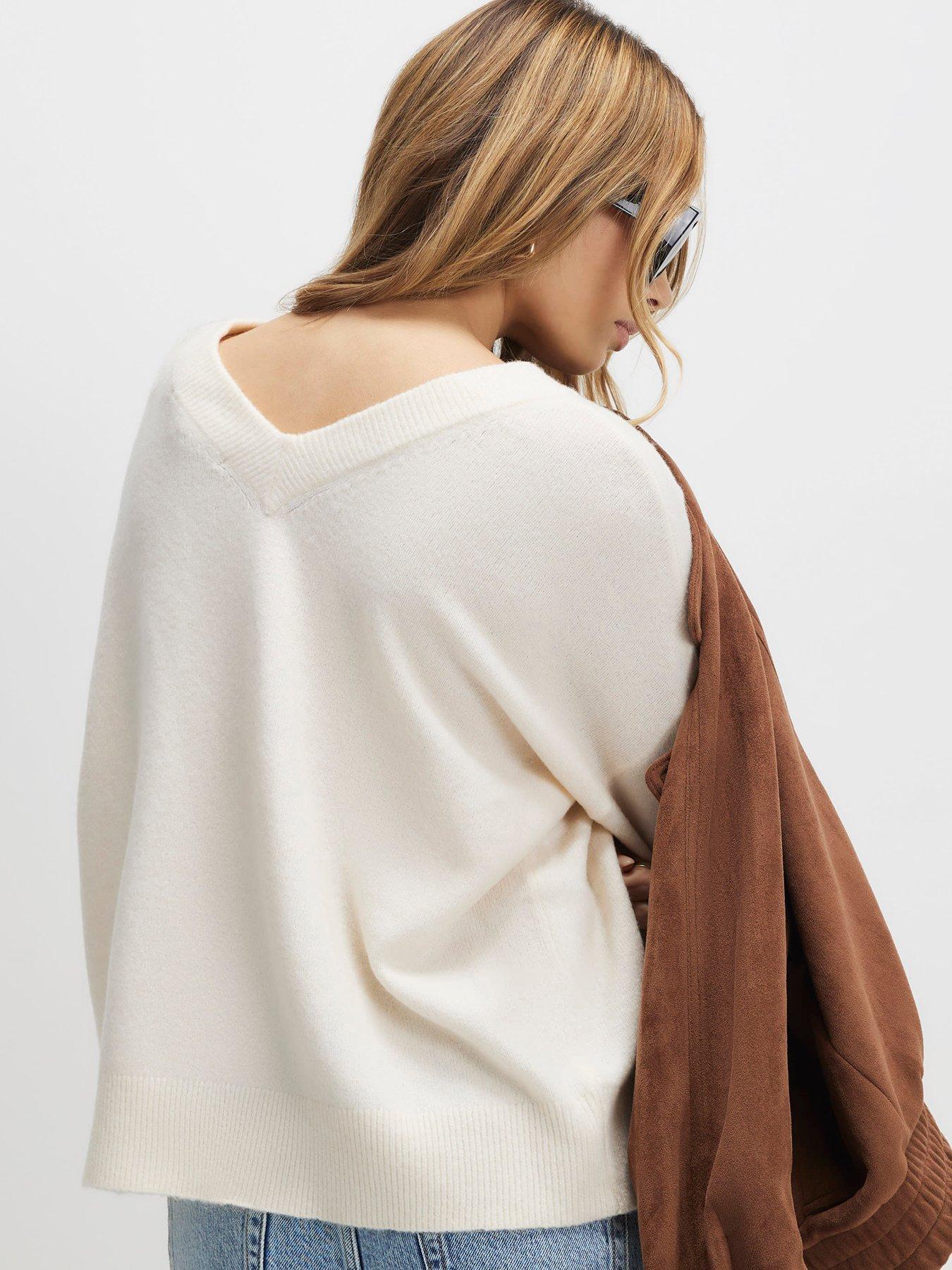 river-island-knitted-v-neck-cardigan-creamstillFront