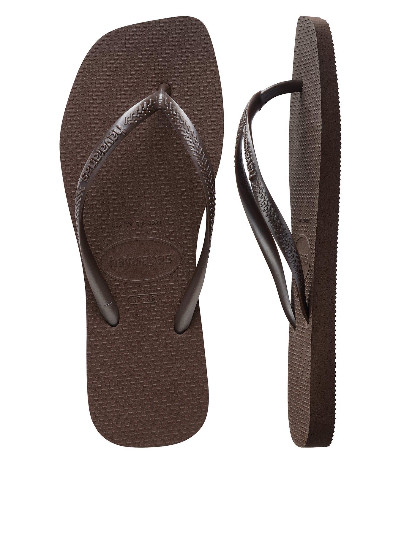 Image 1 of 5 of Havaianas Slim Square Flip Flop - Dark Brown