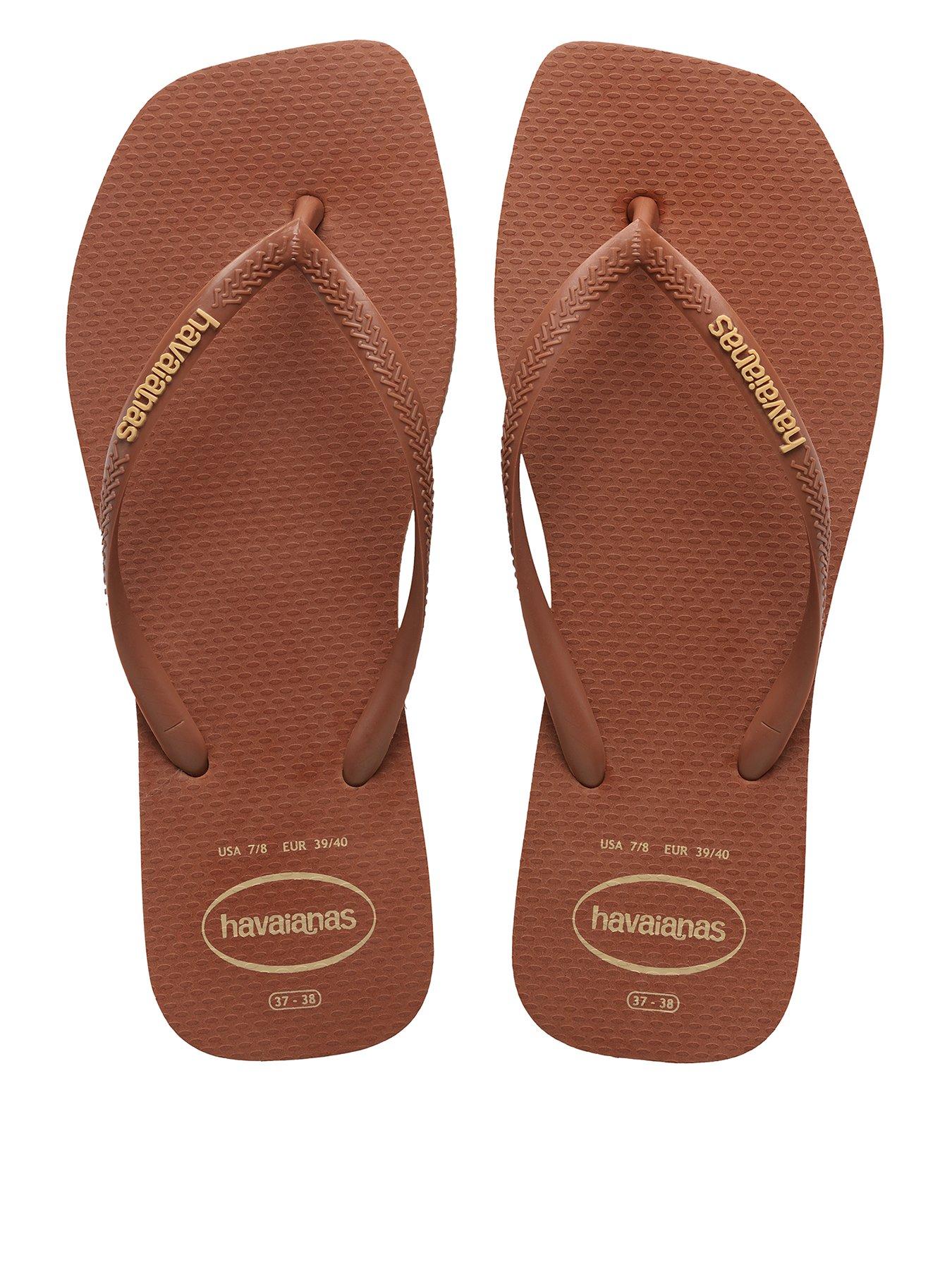Havaianas Square Logo Pop Up Flip Flop - Rust