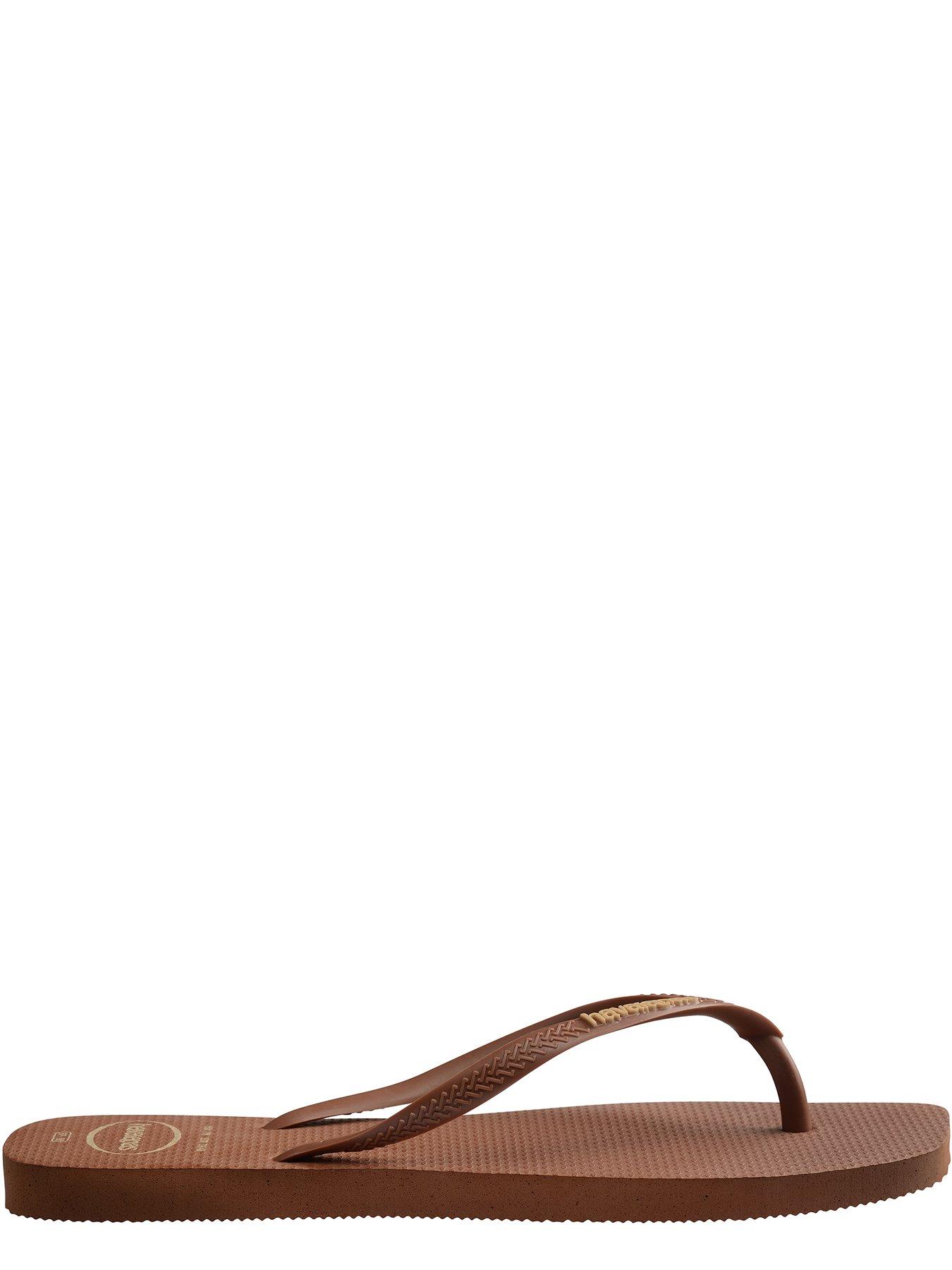 Image 4 of 6 of Havaianas Square Logo Pop Up Flip Flop - Rust