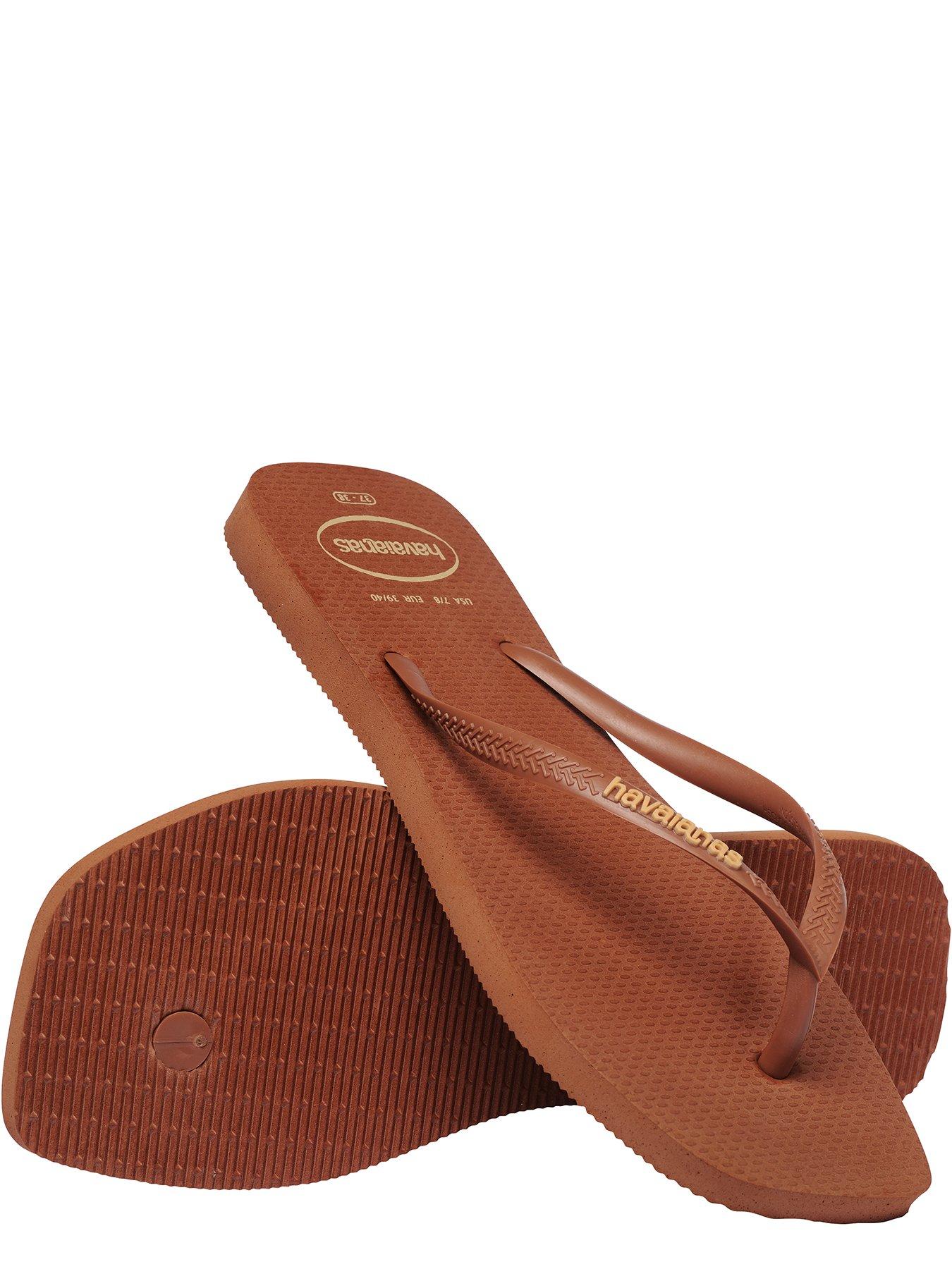Image 5 of 6 of Havaianas Square Logo Pop Up Flip Flop - Rust