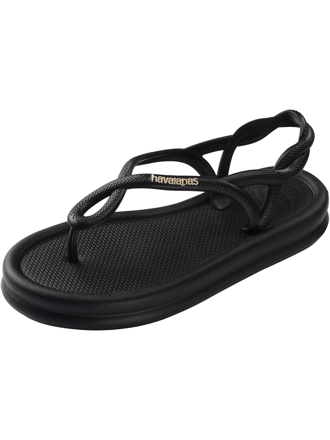 Image 6 of 6 of Havaianas Luna Puffed Up Flip Flop - Black