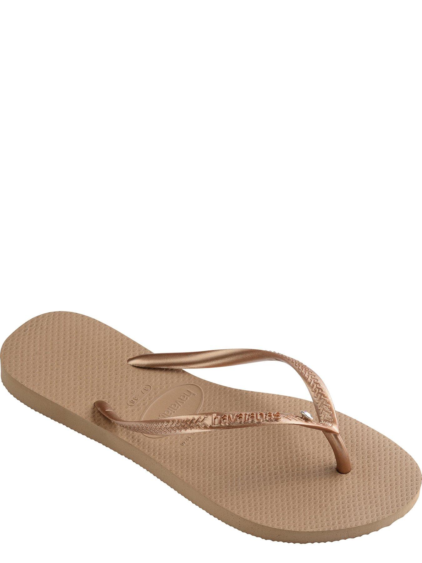 Image 4 of 5 of Havaianas Slim Crystal Swarovski Il Flip Flop - Rose Gold