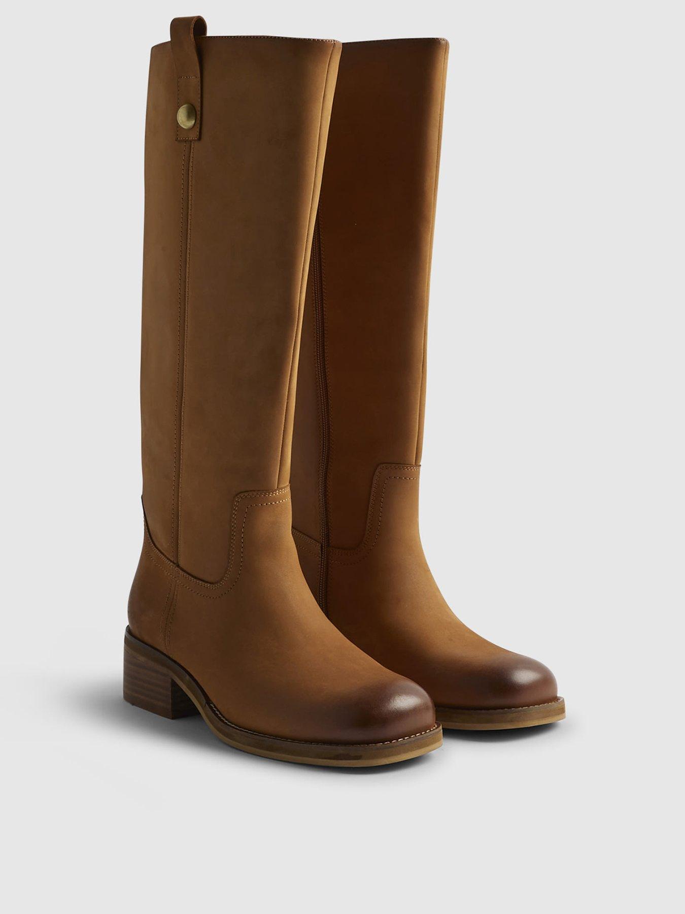 Image 3 of 5 of River Island Nubuck Chunky Boot - Beige