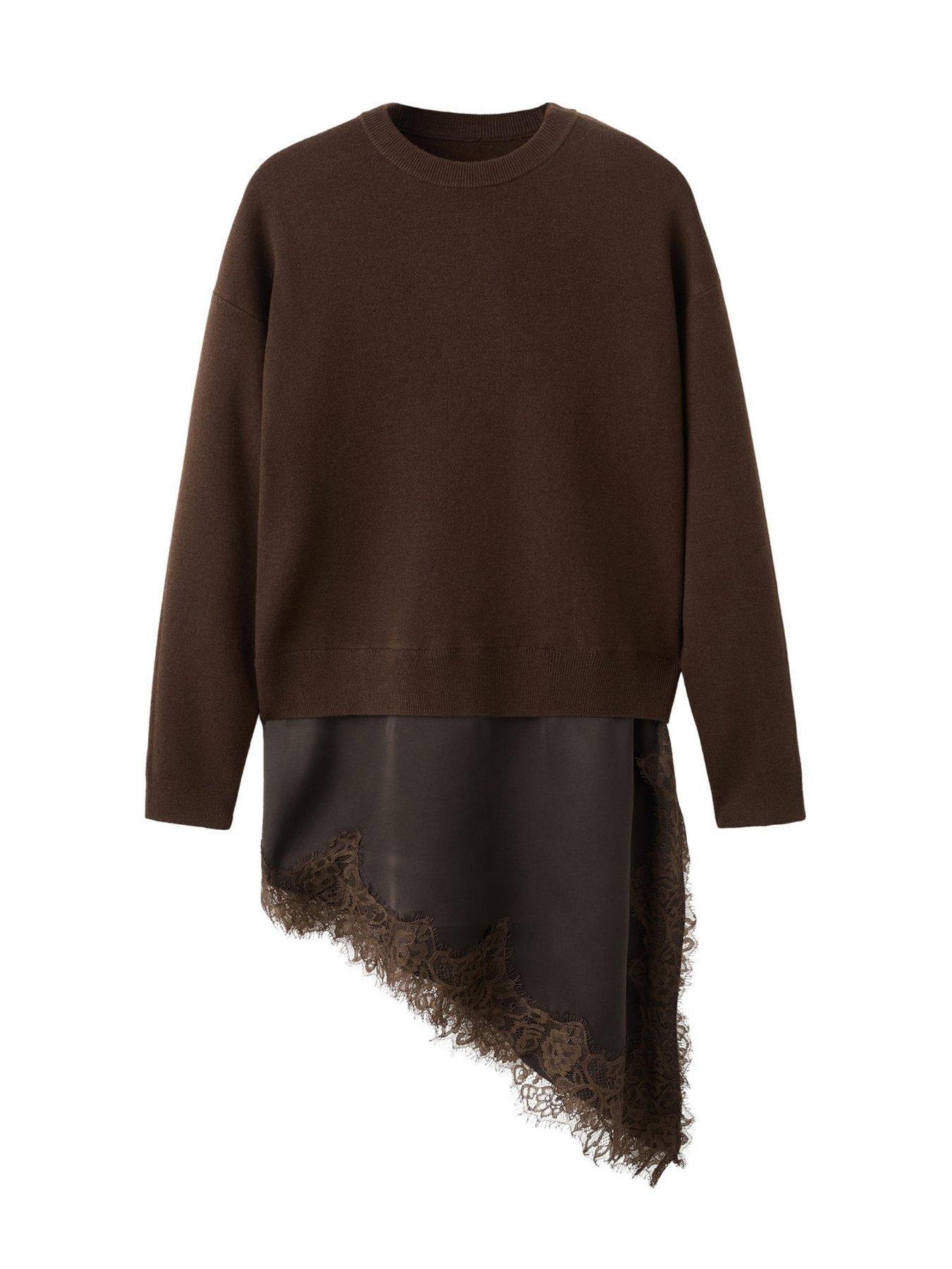 mango-jumper-with-lace-detail-brown