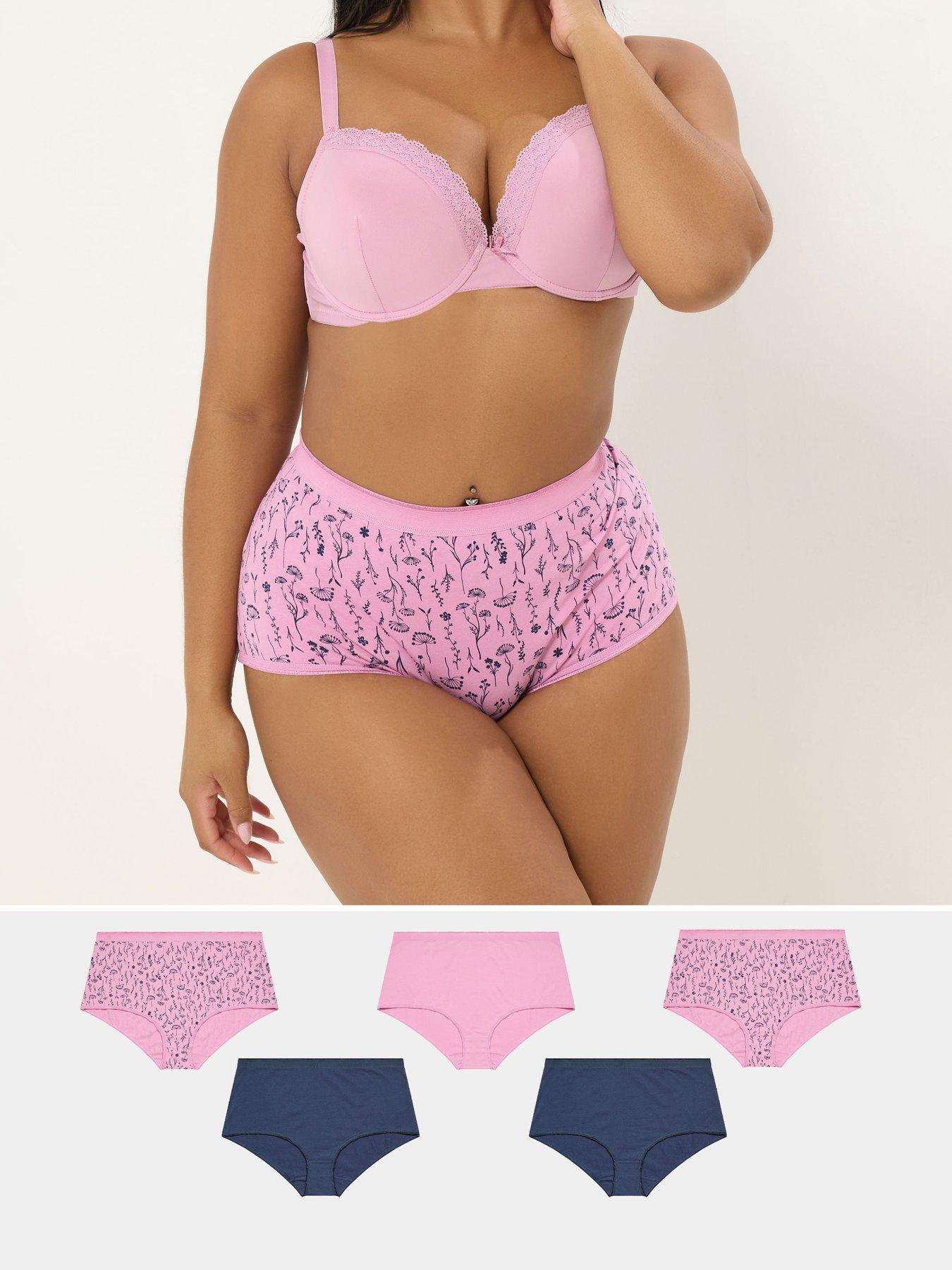 yours-curve-5-pack-floral-full-briefs-pink
