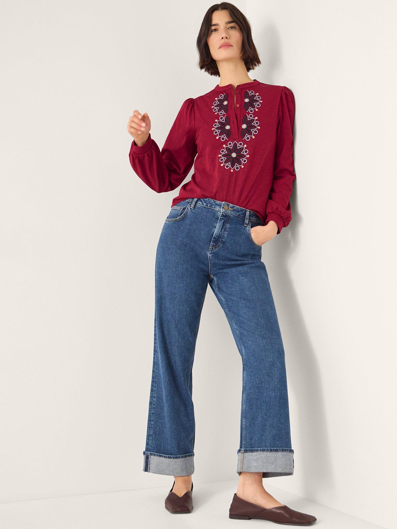 Image 3 of 5 of Monsoon Esme Emb Jersey Top