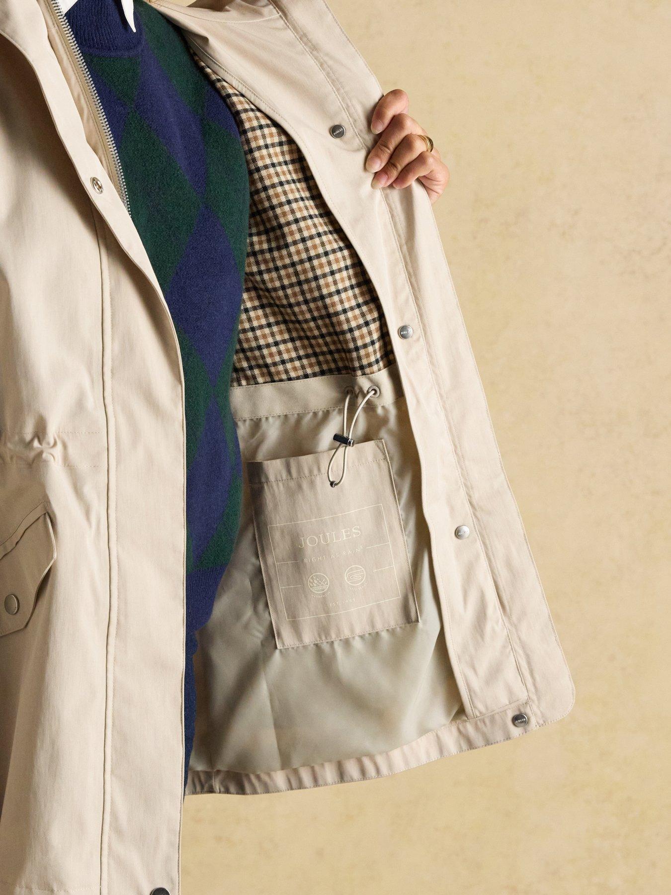 Image 7 of 7 of Joules Portwell Waterproof Raincoat - Beige