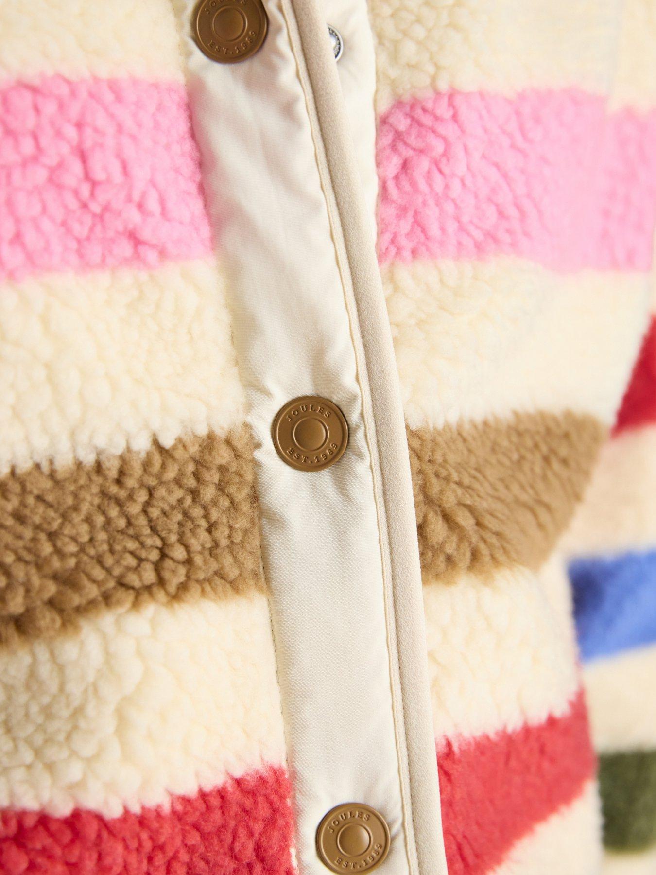 Image 4 of 6 of Joules Borg Fleece Jacket - Multi Bright