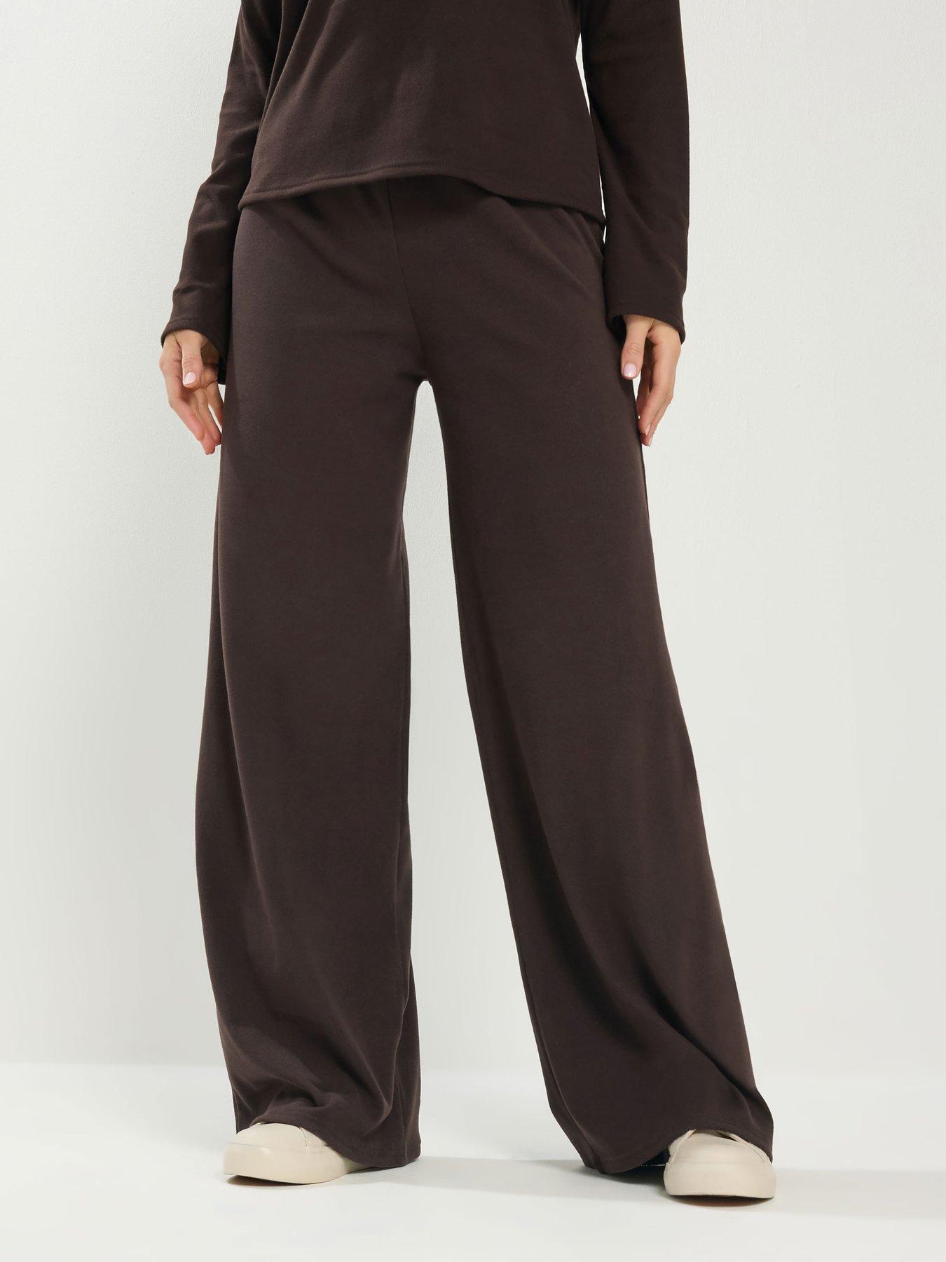 long-tall-sally-brushed-rib-wide-leg-trousers-brown