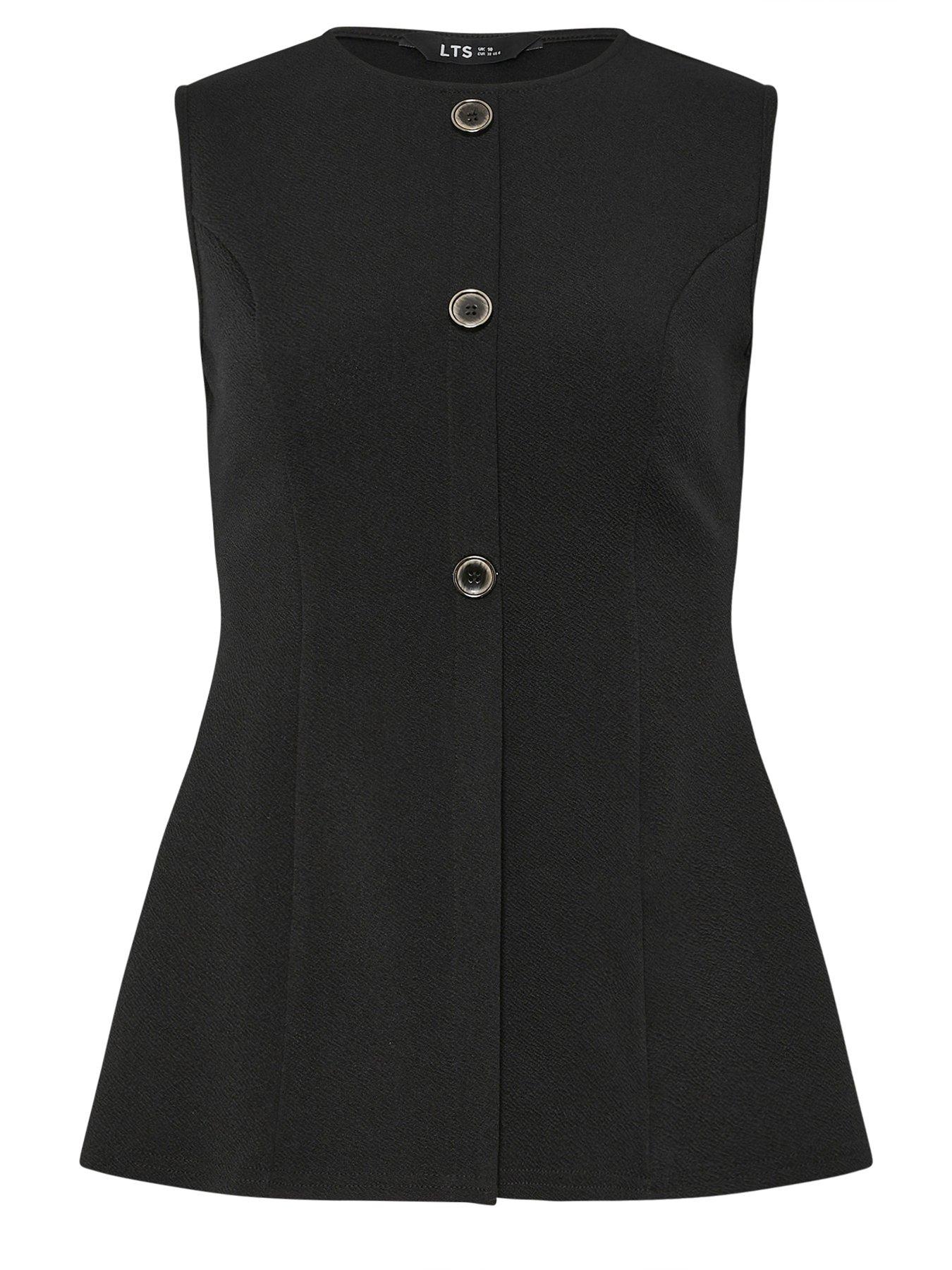 Image 5 of 5 of Long Tall Sally Tall Button Textured Waistcoat