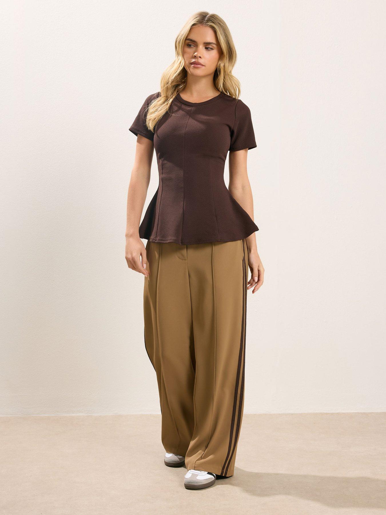 Image 3 of 4 of PixieGirl Petite Waisted Texture Top