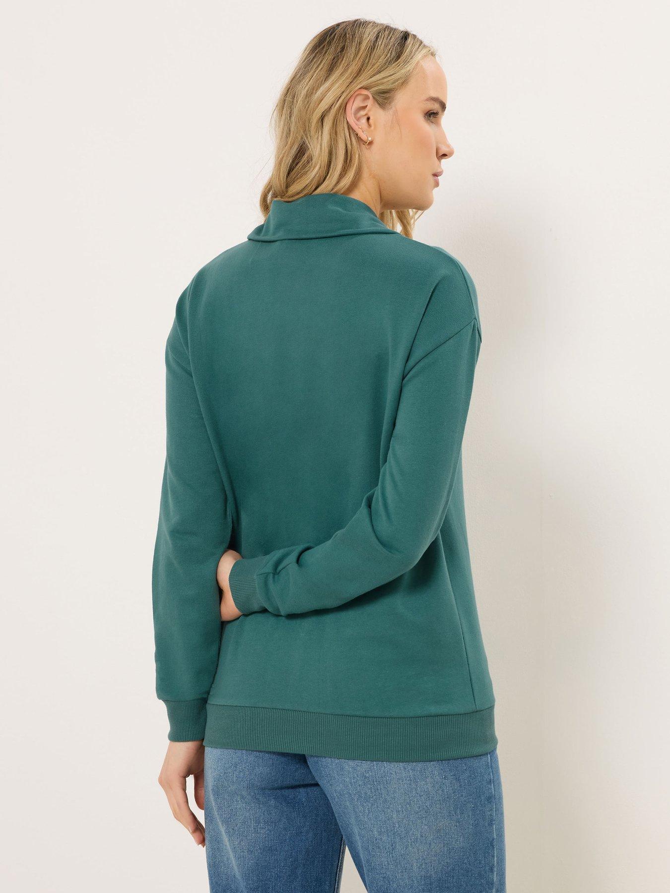 Image 2 of 5 of Long Tall Sally Tall Zip Neck Collar Sweatshirt