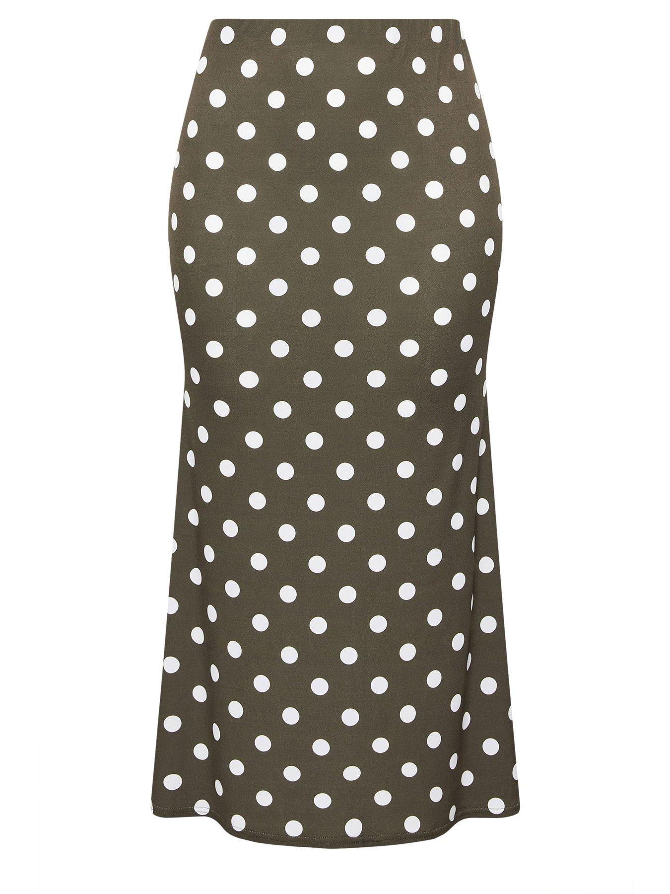yours-curve-polka-dot-midi-skirt--browndetail