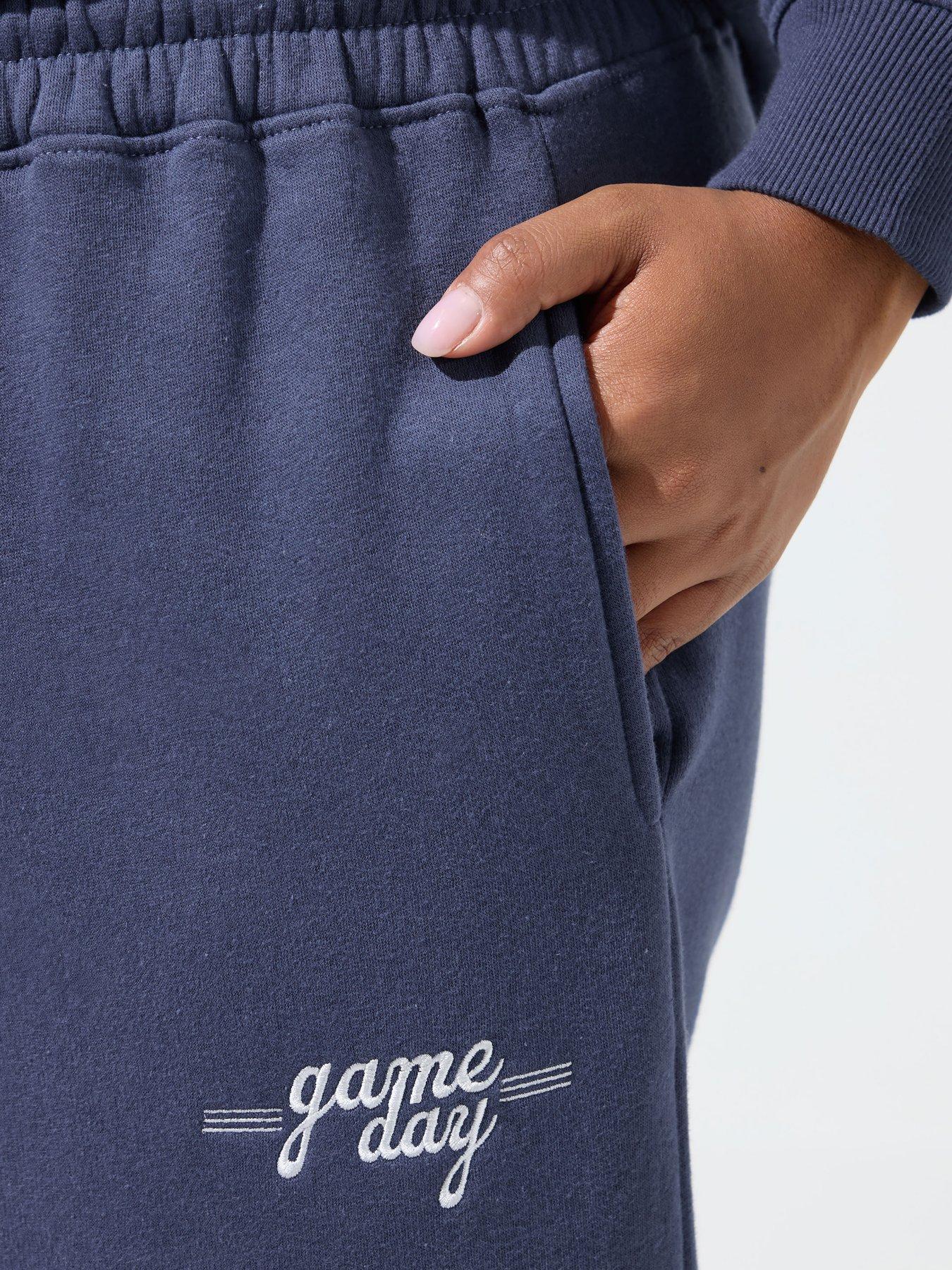 Image 4 of 5 of Yours Curve 'game Day' Embroidered Joggers