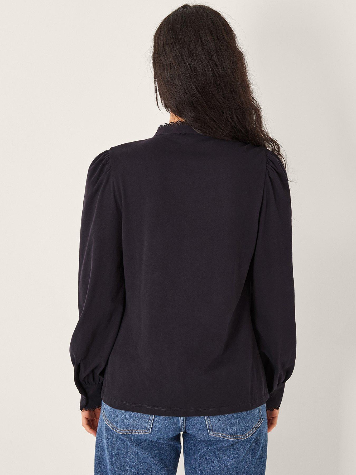 Image 2 of 4 of Monsoon Layla Lace Trim Shirt