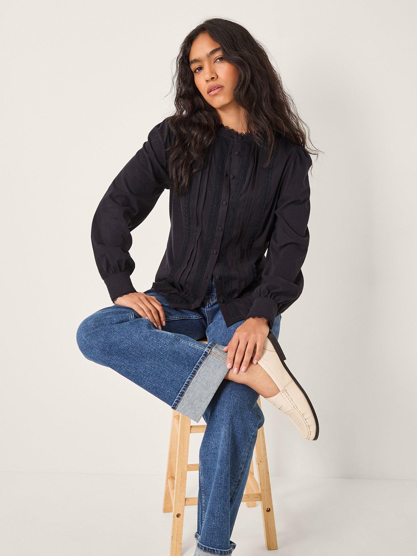 Image 3 of 4 of Monsoon Layla Lace Trim Shirt
