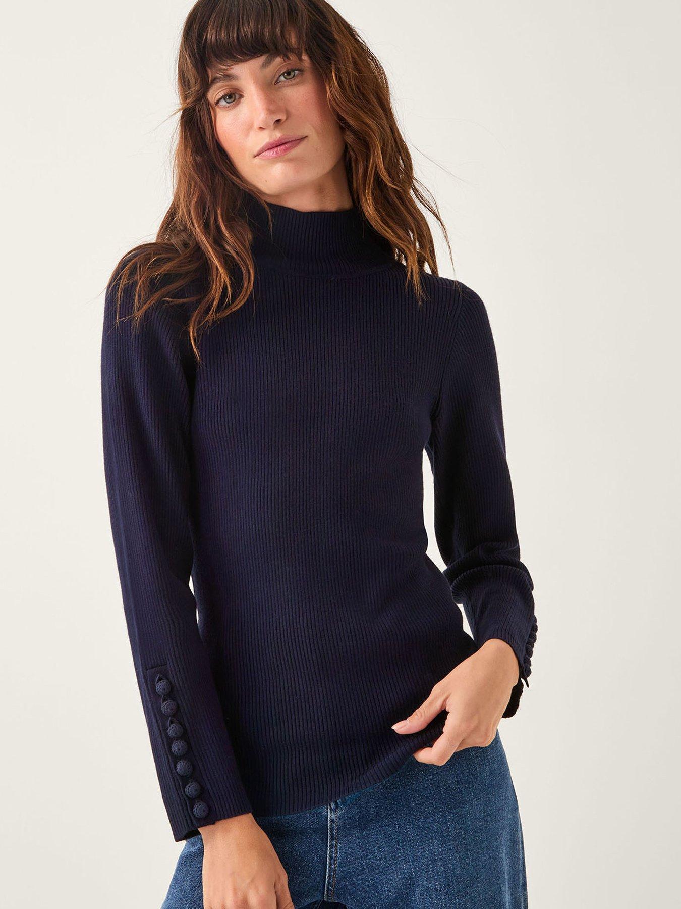 Monsoon Ruby Rib Polo Neck