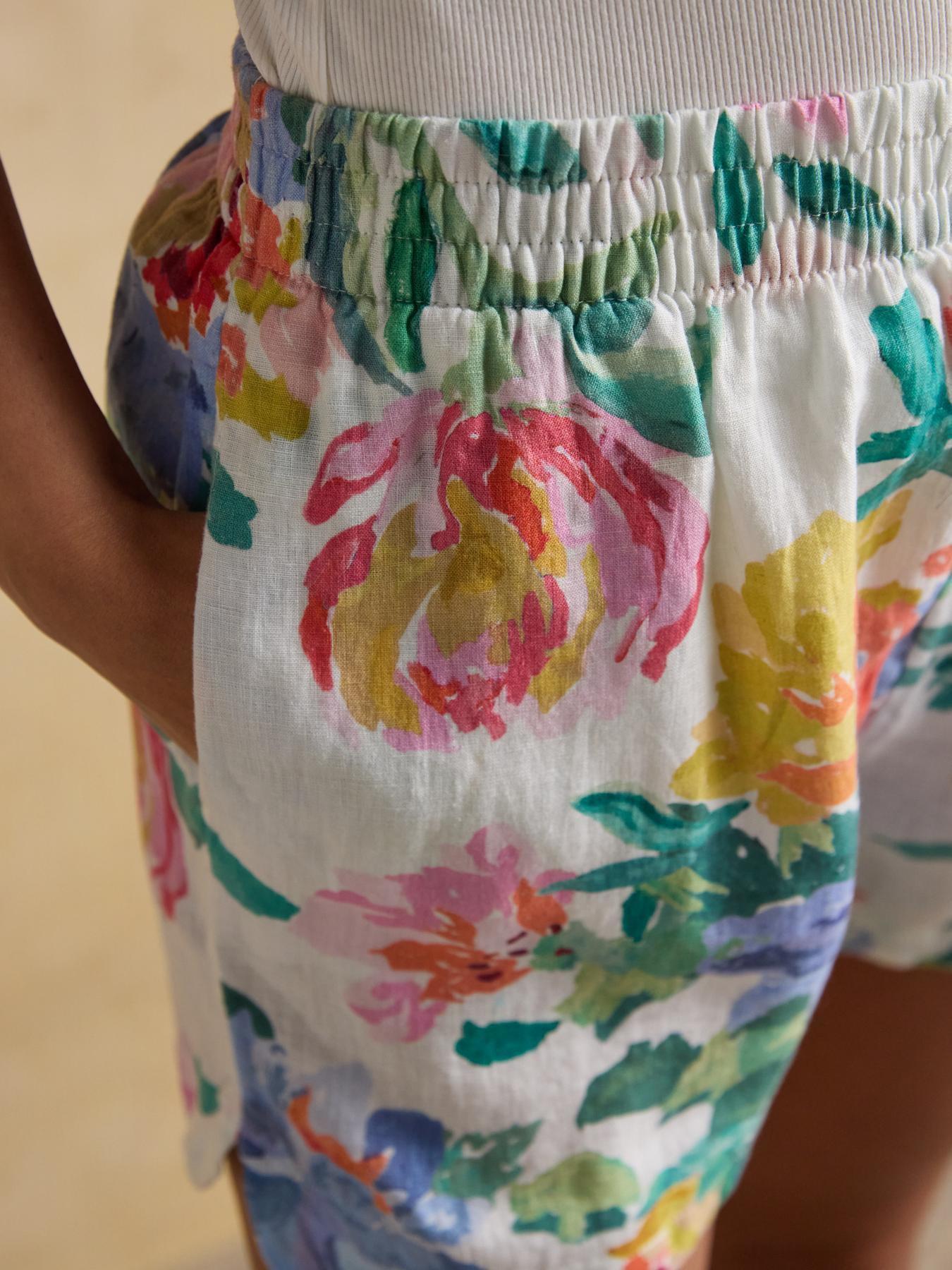 Image 4 of 6 of Joules Linen Shorts - Floral Print