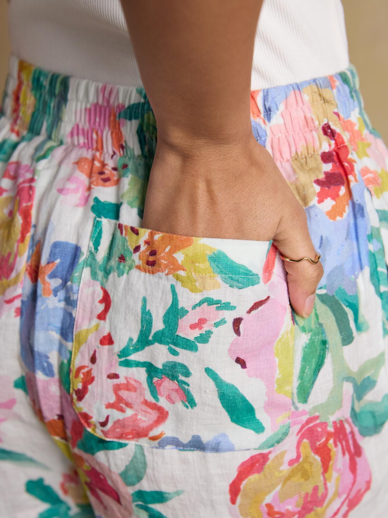 Image 5 of 6 of Joules Linen Shorts - Floral Print