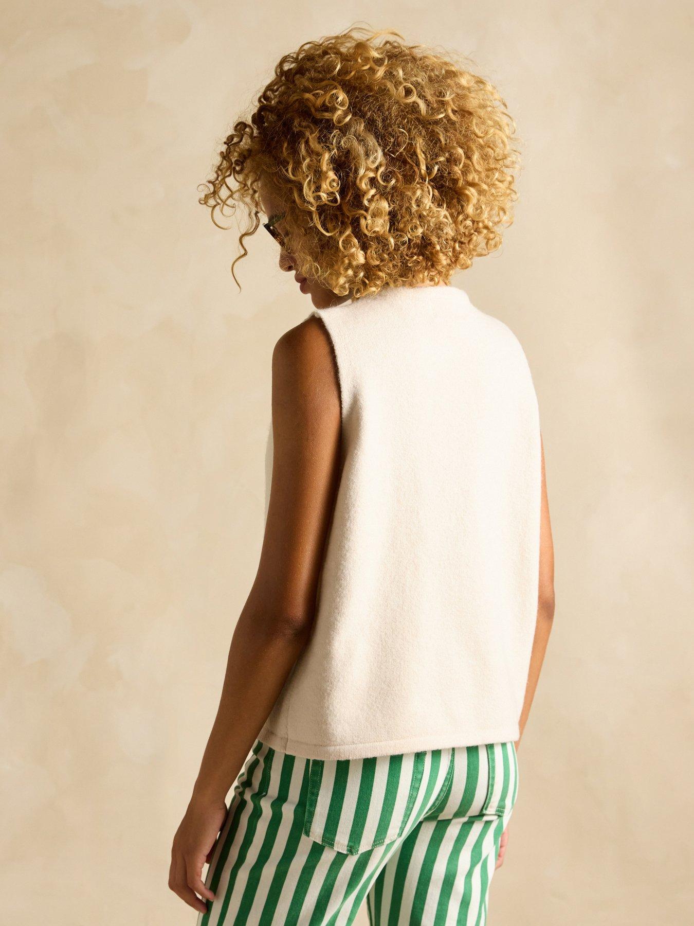 Image 2 of 4 of Joules Holly Button Tank - Cream