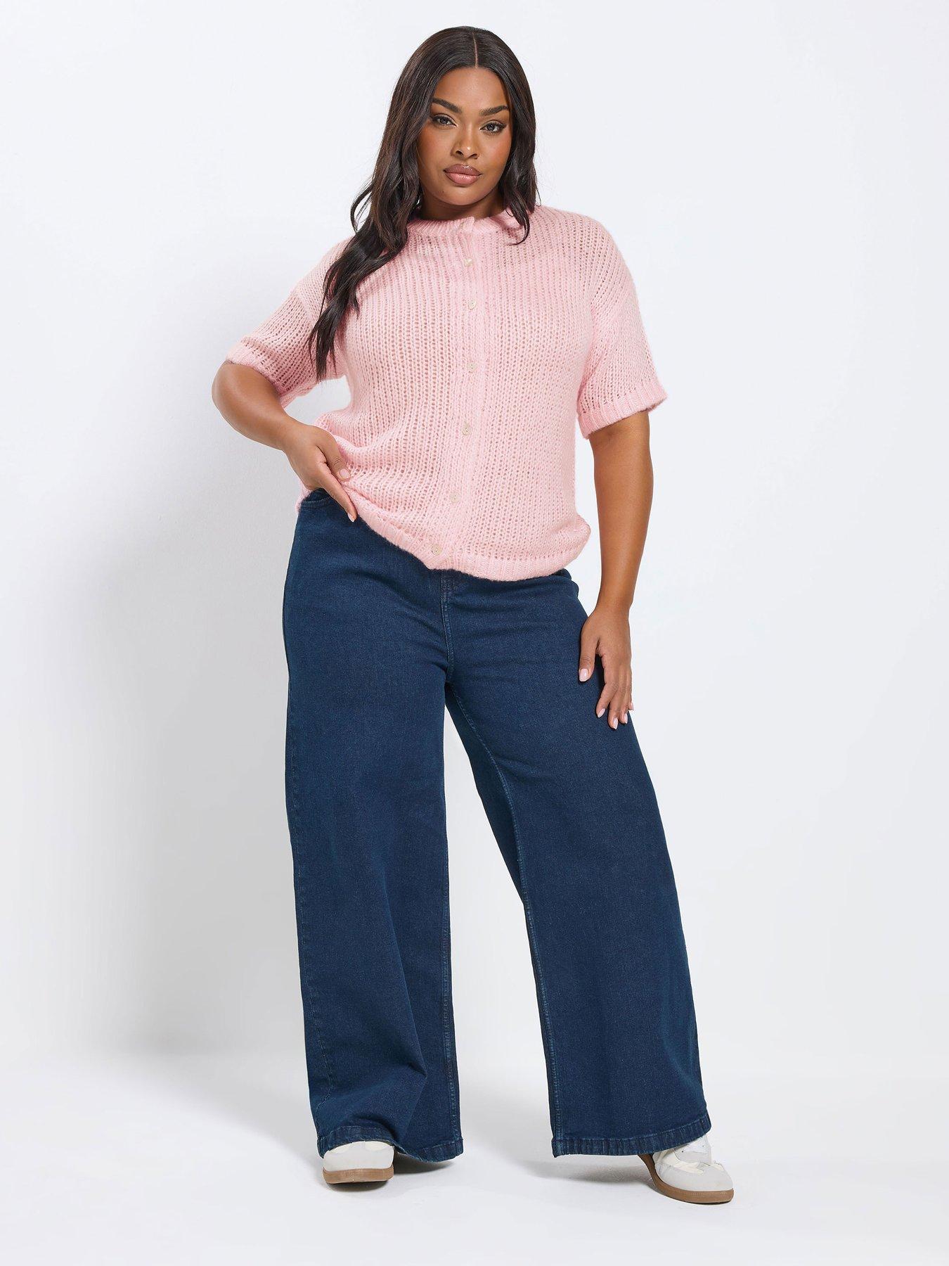 Image 3 of 5 of Yours Curve Lofty Short Sleeve Cardigan