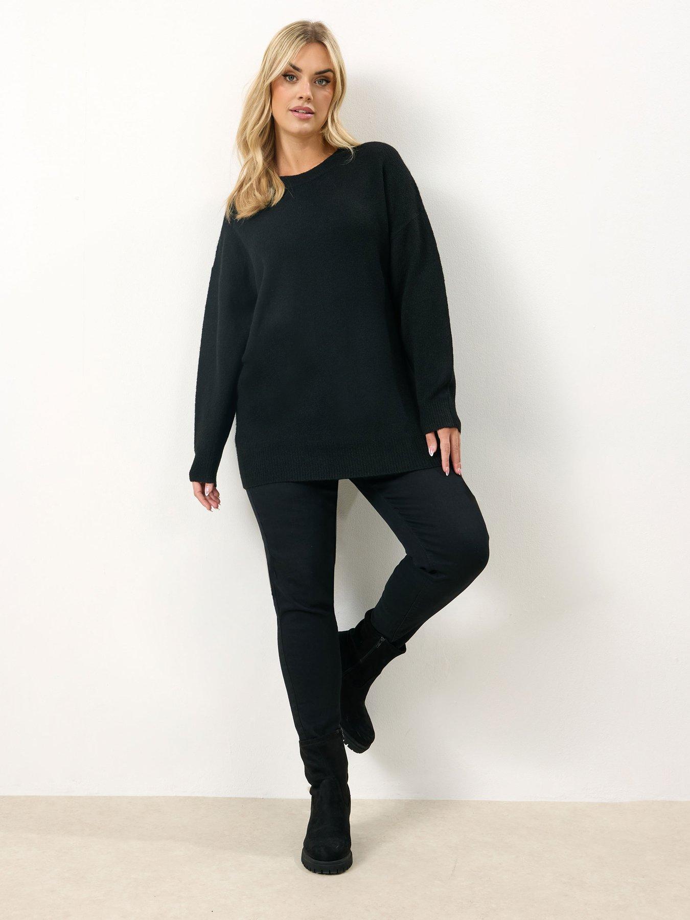yours-curve-crew-neck-soft-touch-jumper-blackback