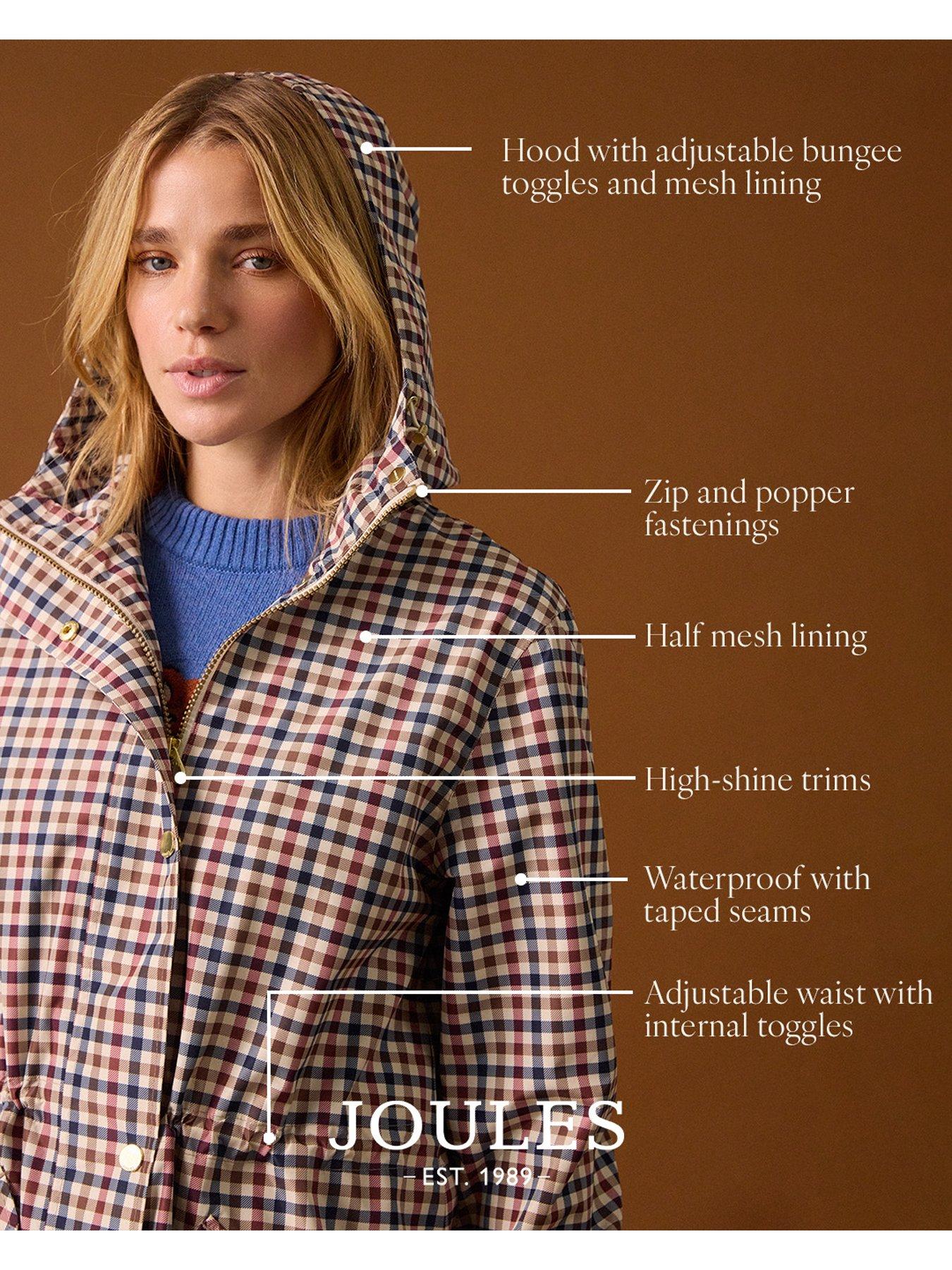 joules-holkham-gingham-waterproof-packable-raincoat-with-hood-browndetail