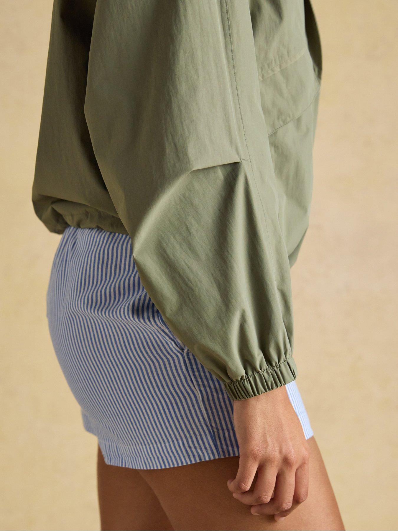 Image 7 of 7 of Joules Hove Waterproof Windbreaker With Packable Hood - Khaki Green