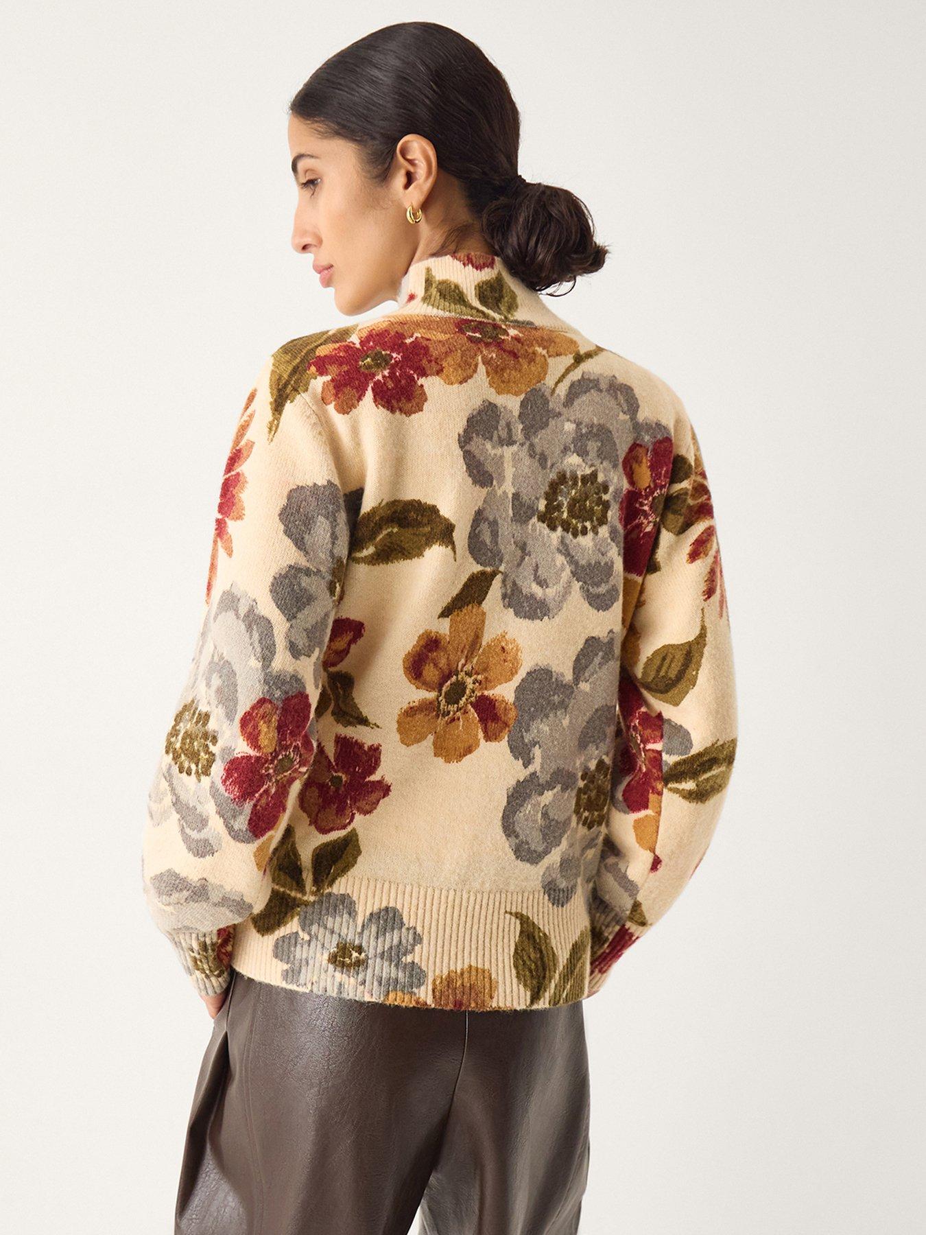 Image 2 of 5 of Monsoon Olive Floral Jumper