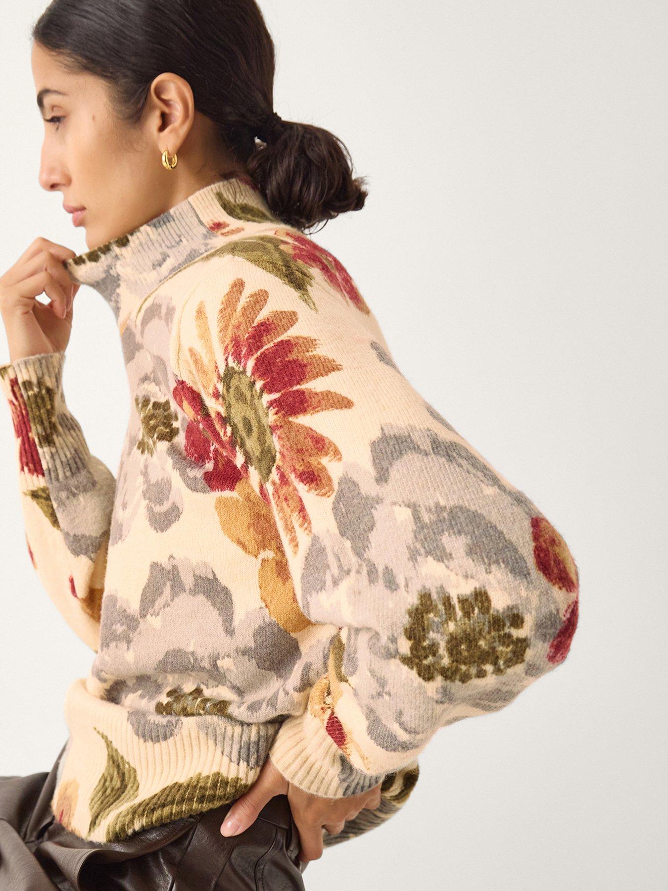Image 3 of 5 of Monsoon Olive Floral Jumper