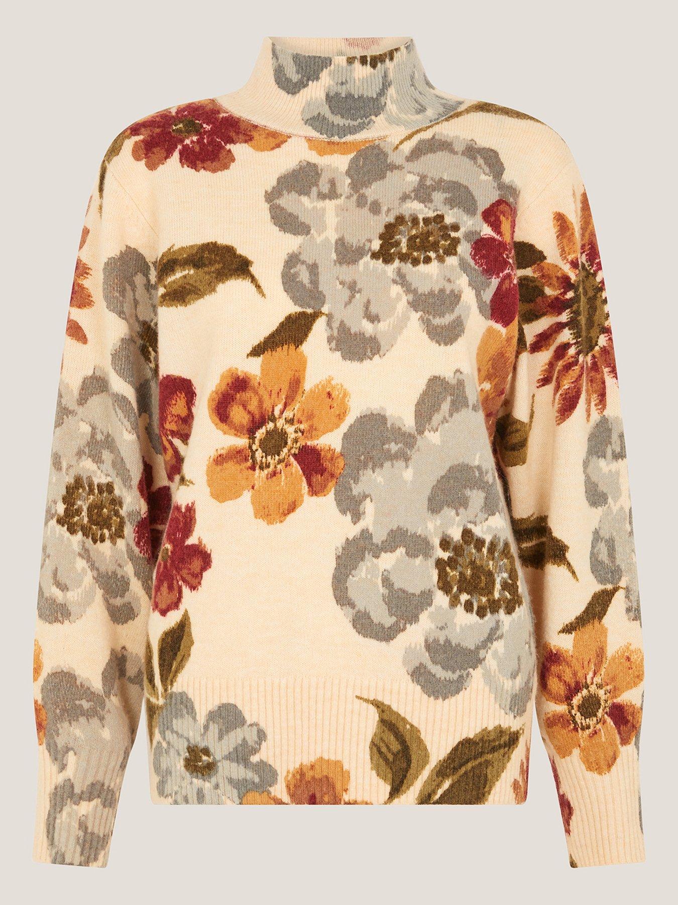 Image 5 of 5 of Monsoon Olive Floral Jumper