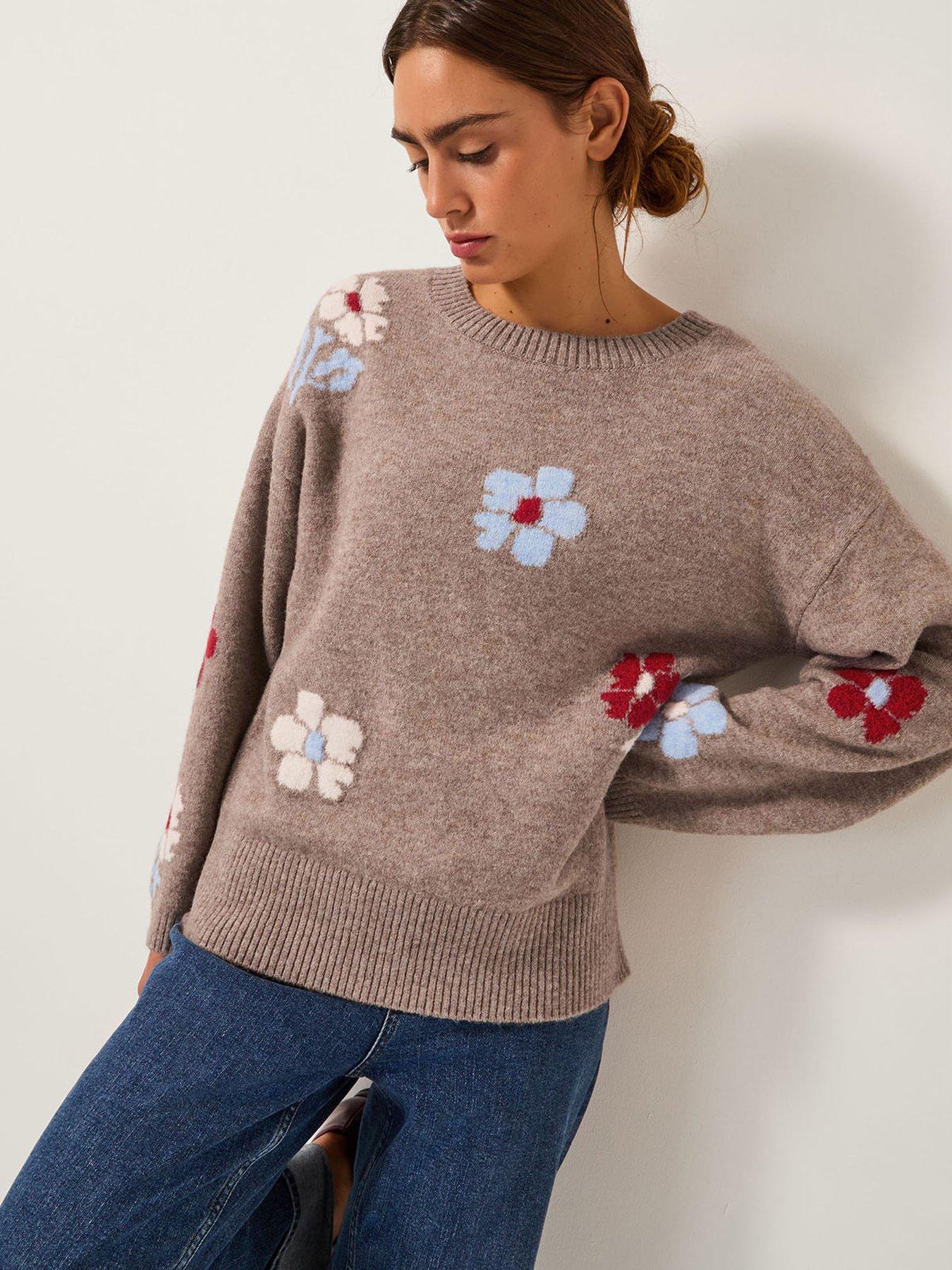 Image 1 of 5 of Monsoon Fenn Floral Jumper