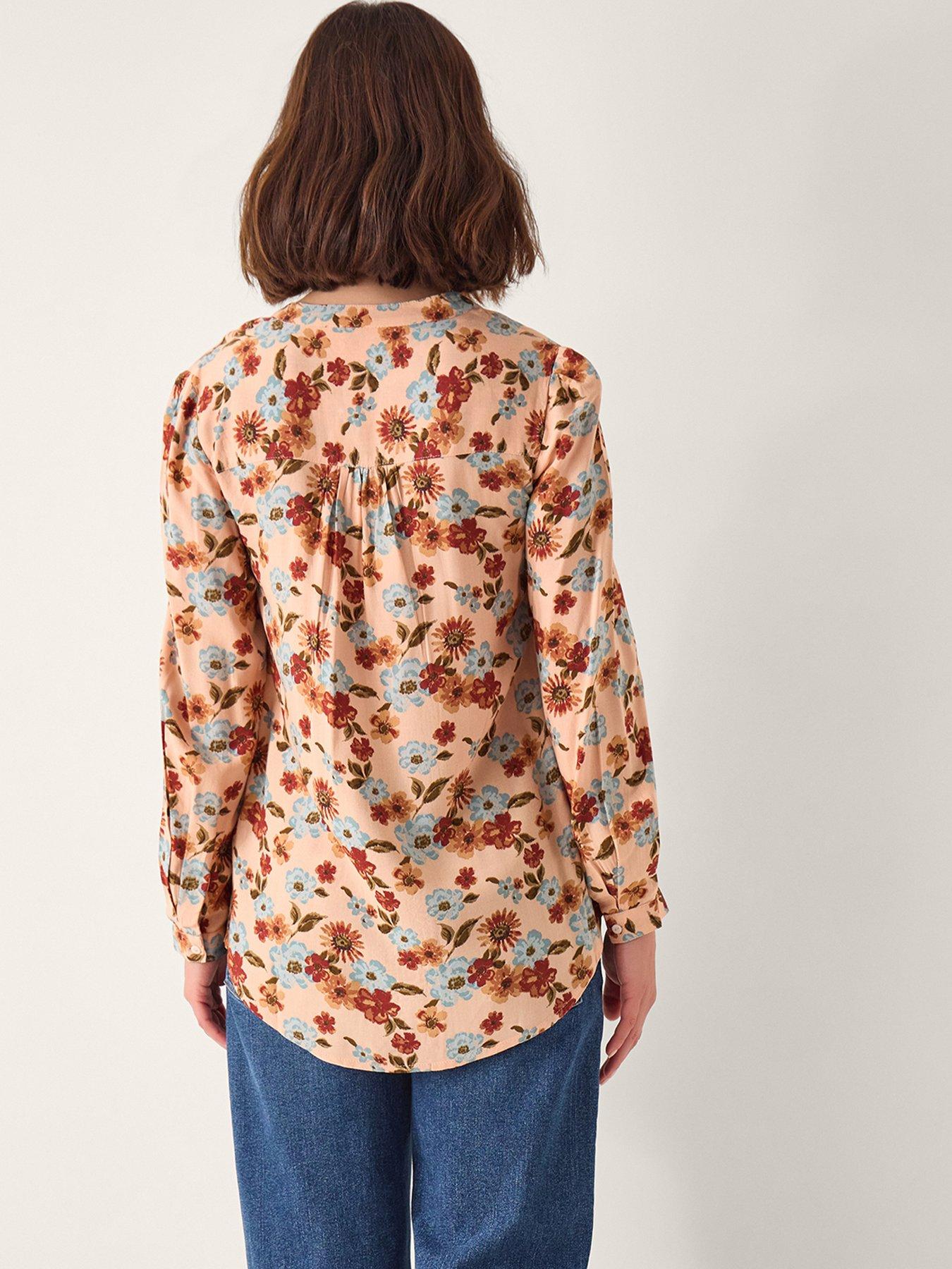 Image 2 of 5 of Monsoon Olive Print Top