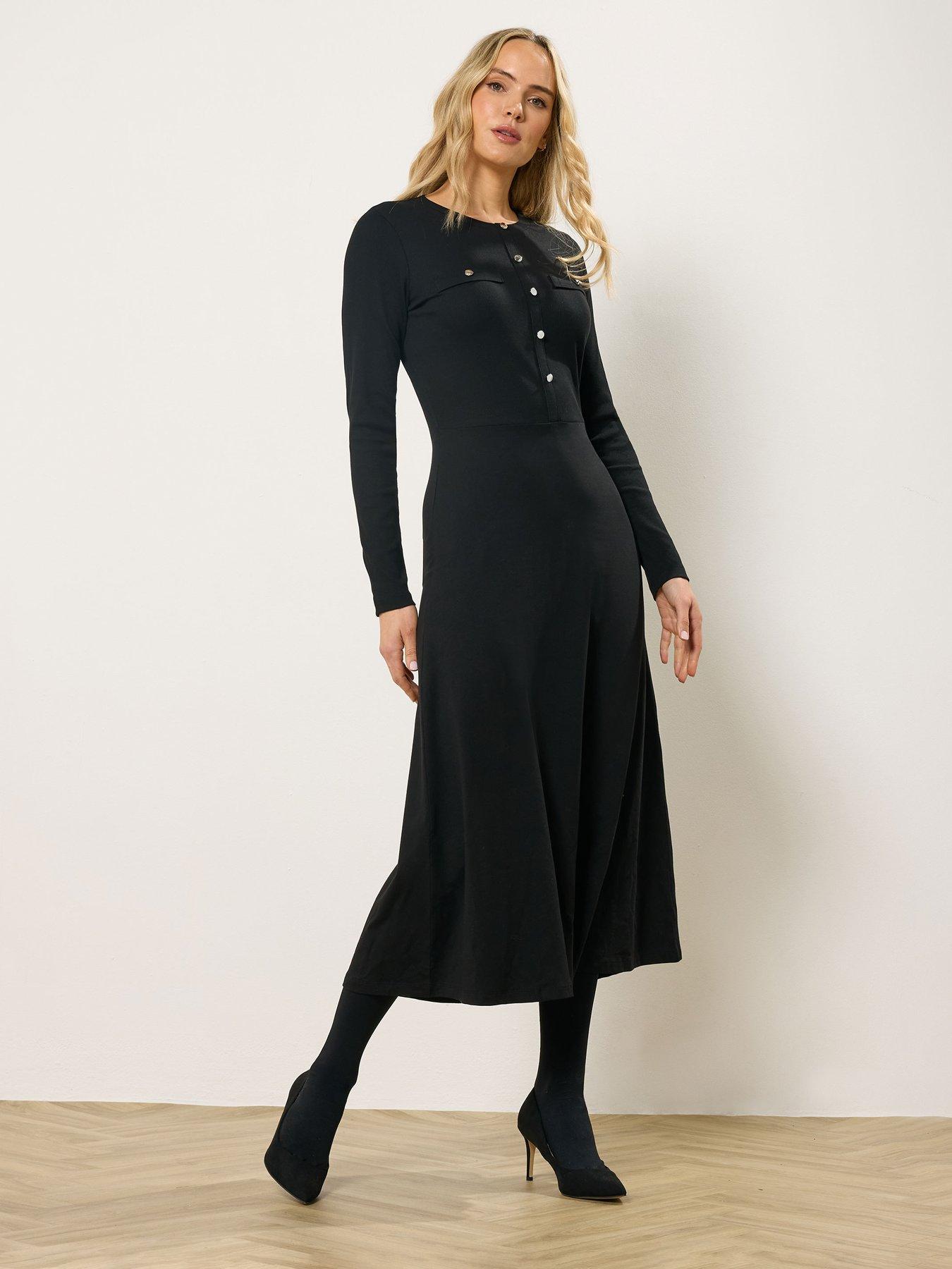 Image 3 of 5 of Long Tall Sally Tall Button Aline Midaxi Dress