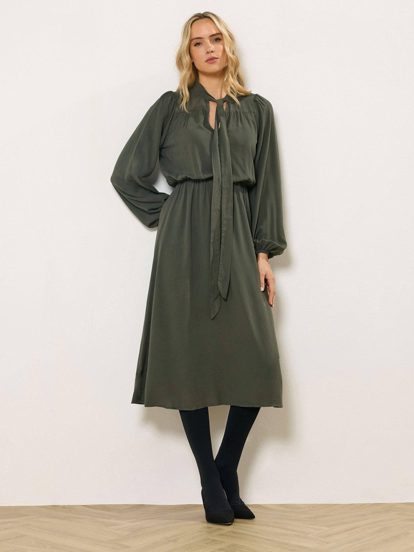 Dresses | Tall | Shift Dresses | Green | Long Sleeve | Women | Very