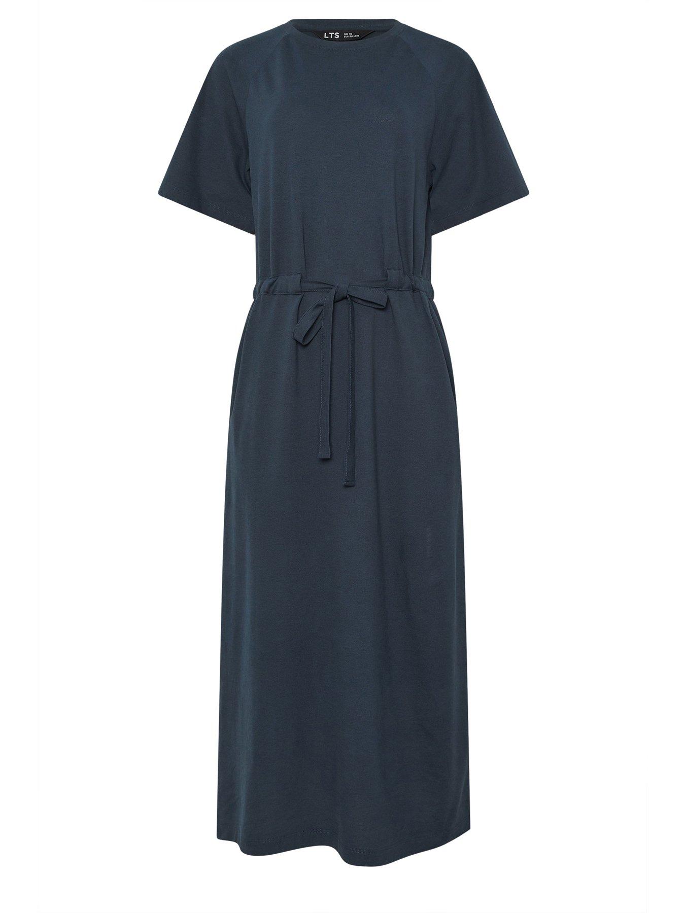 long-tall-sally-raglan-sleeve-tie-waist-midi-dress-bluedetail