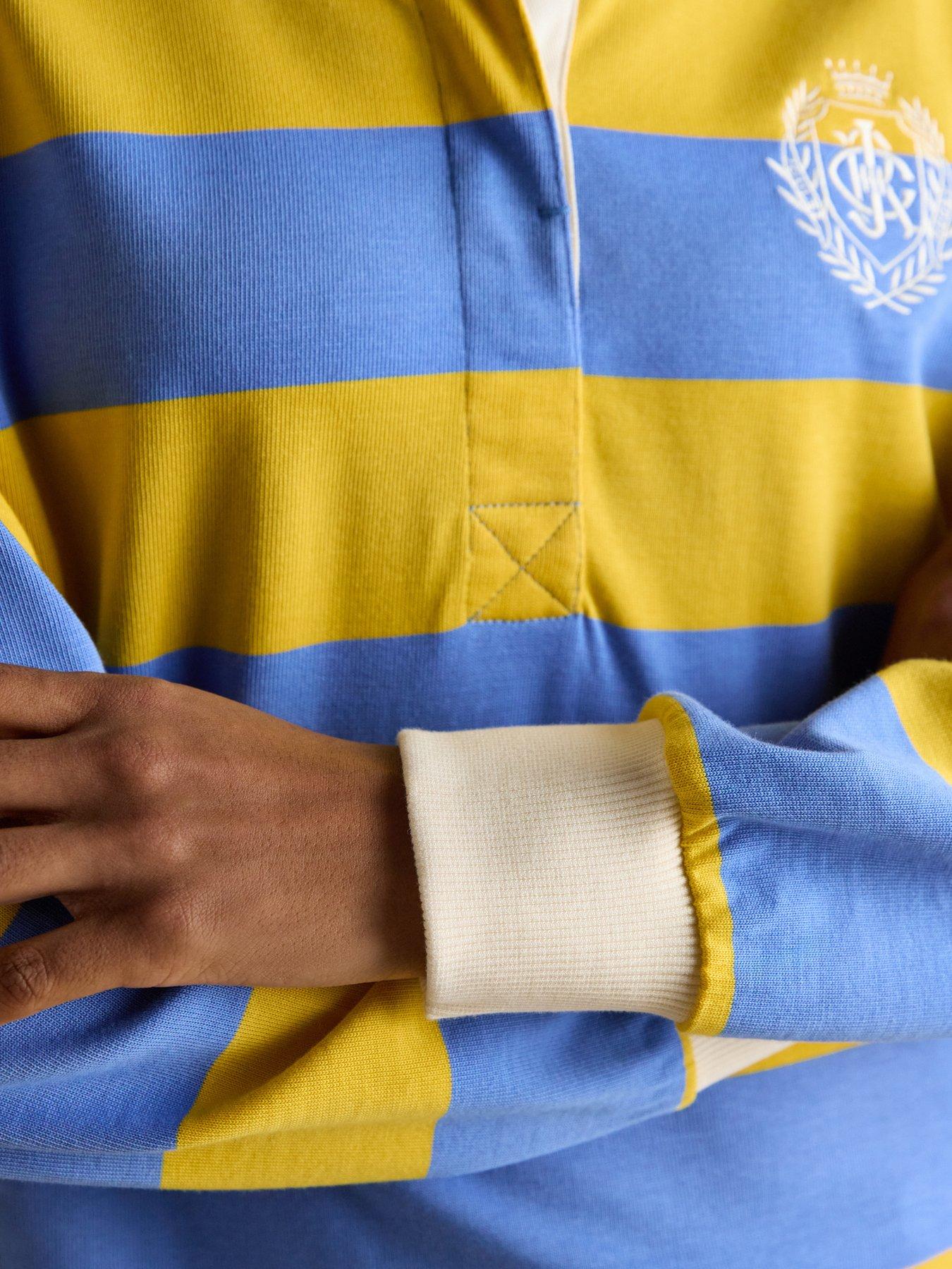 joules-stripe-boxy-fit-rugby-shirt-yellowbluedetail