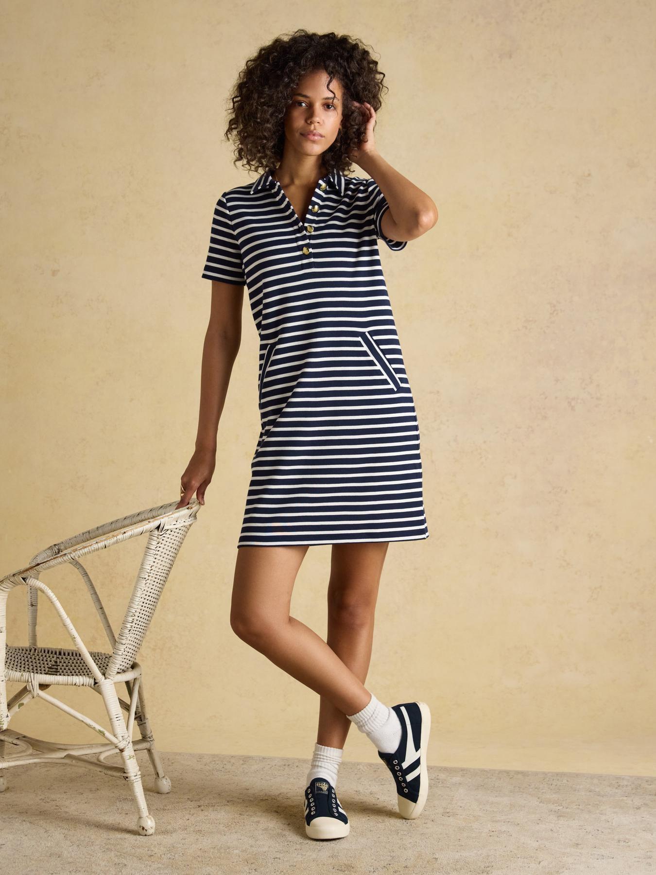 joules-jane-striped-button-collared-knee-length-dress-navyback