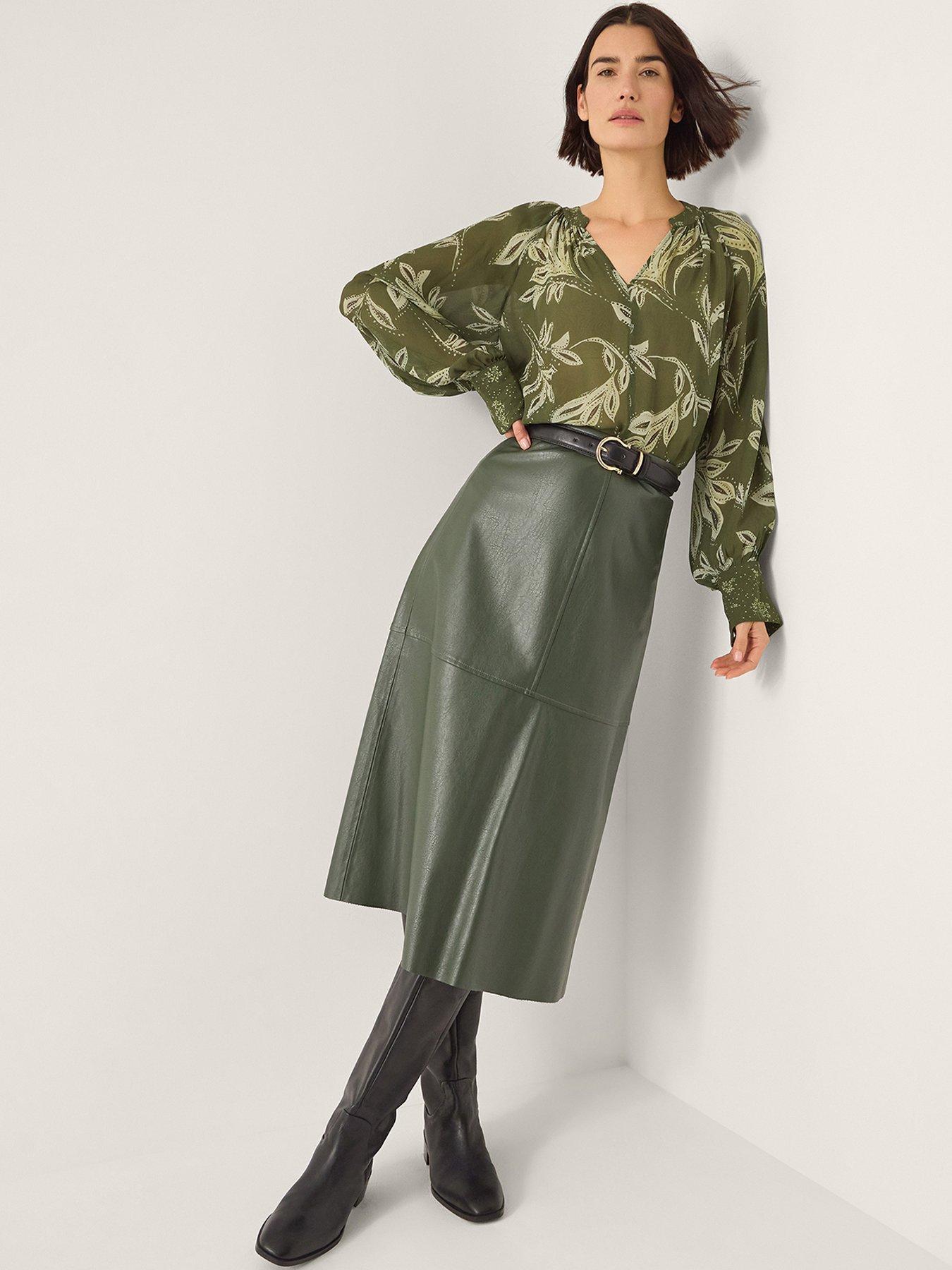 Image 3 of 4 of Monsoon Leona Leaf Print Top