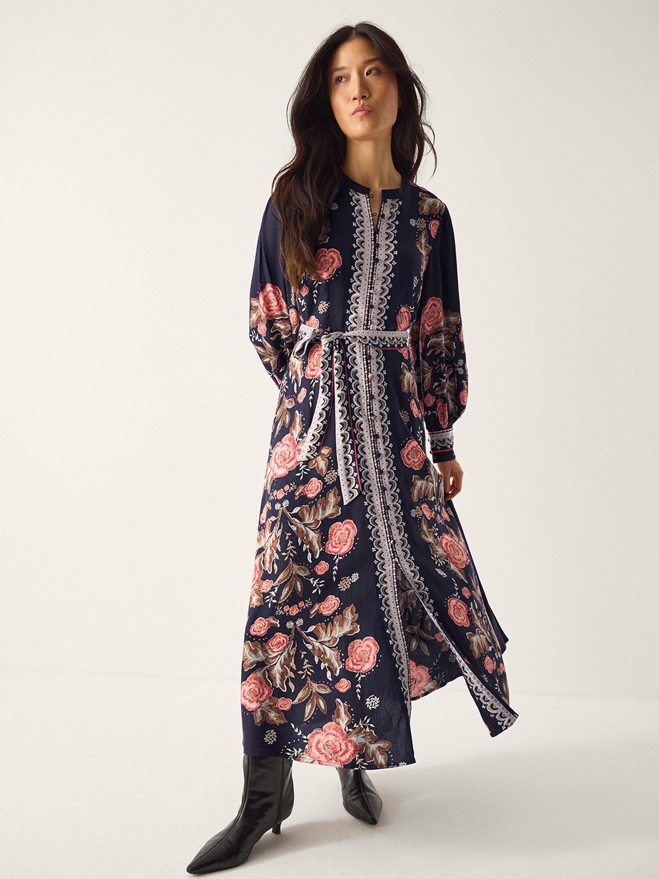 Image 1 of 5 of Monsoon Rosalie Print Dress