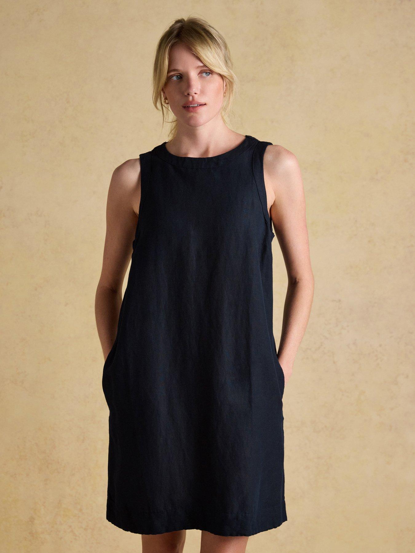 joules-delphine-shift-dress-with-linen-navyfront