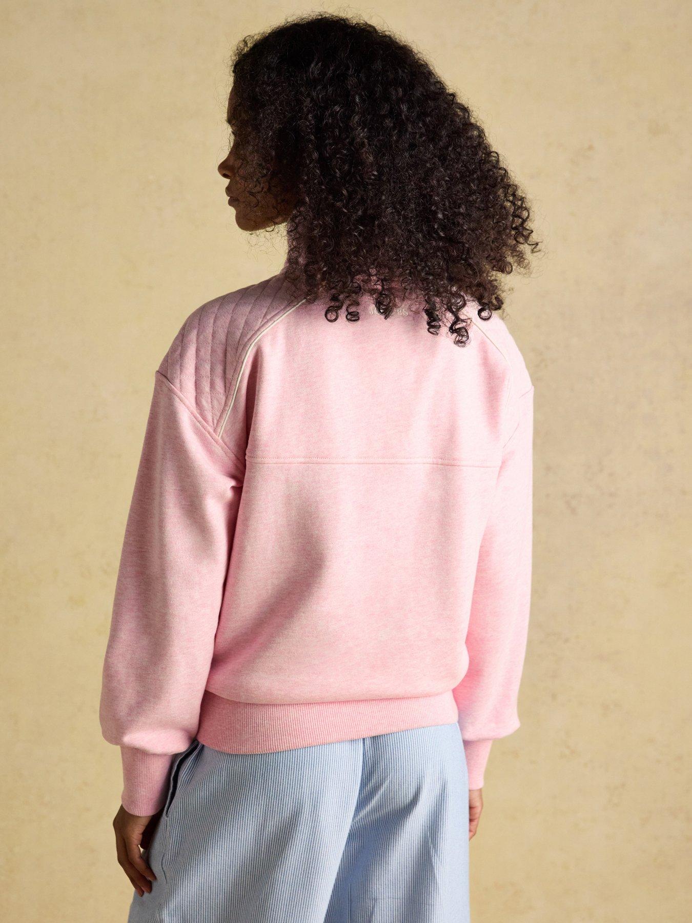 joules-racquet-half-zip-sweatshirt-pinkstillFront