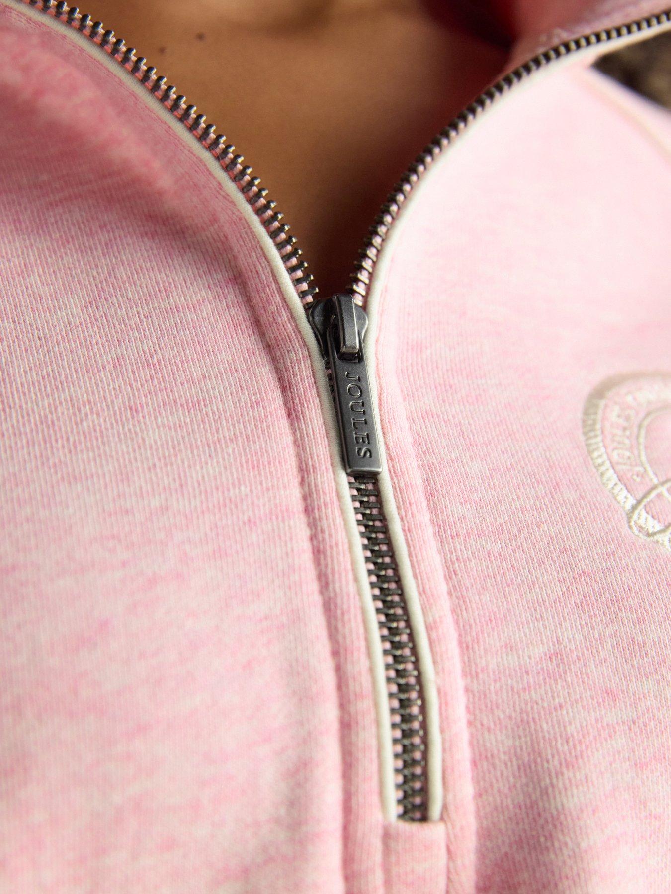 joules-racquet-half-zip-sweatshirt-pinkdetail