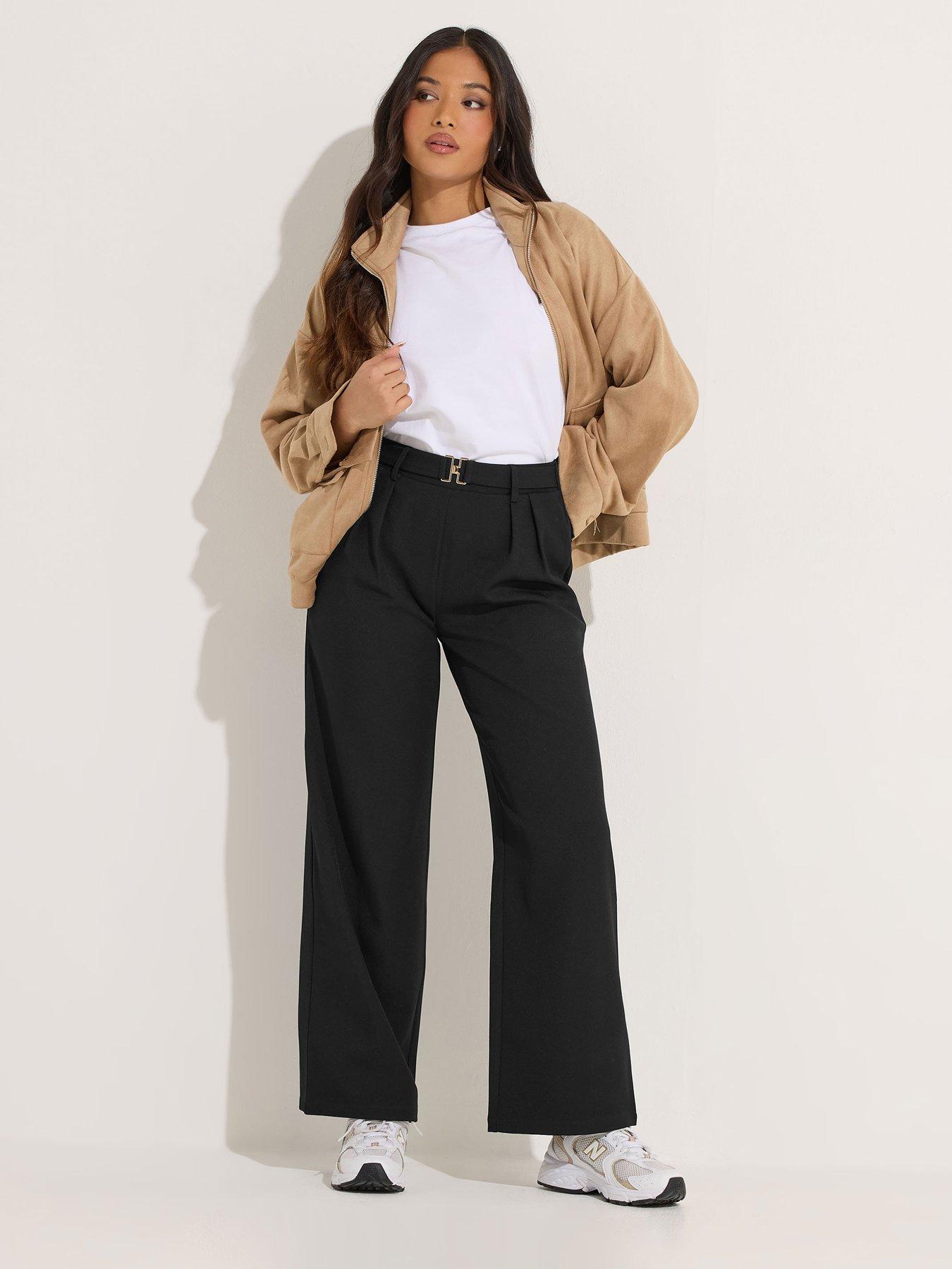 PixieGirl Petite Buckle Wide Leg Trousers
