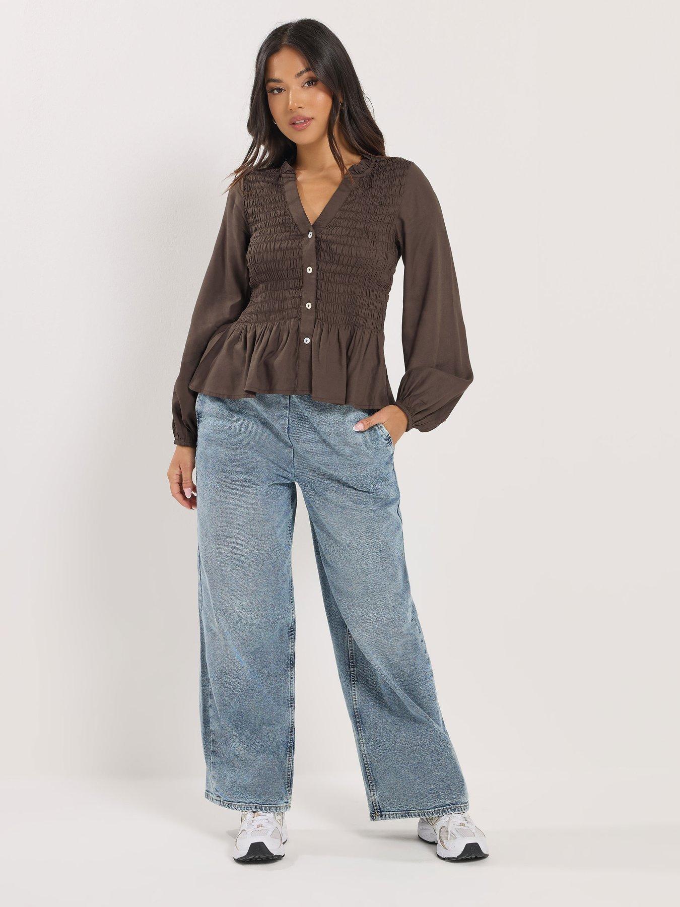 pixiegirl-petite-shirred-long-sleeve-shirtback
